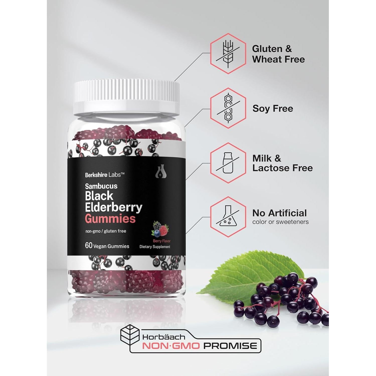 Gomitas de Saúco Negro Horbaach 60 Unidades con Zinc y Vitamina C