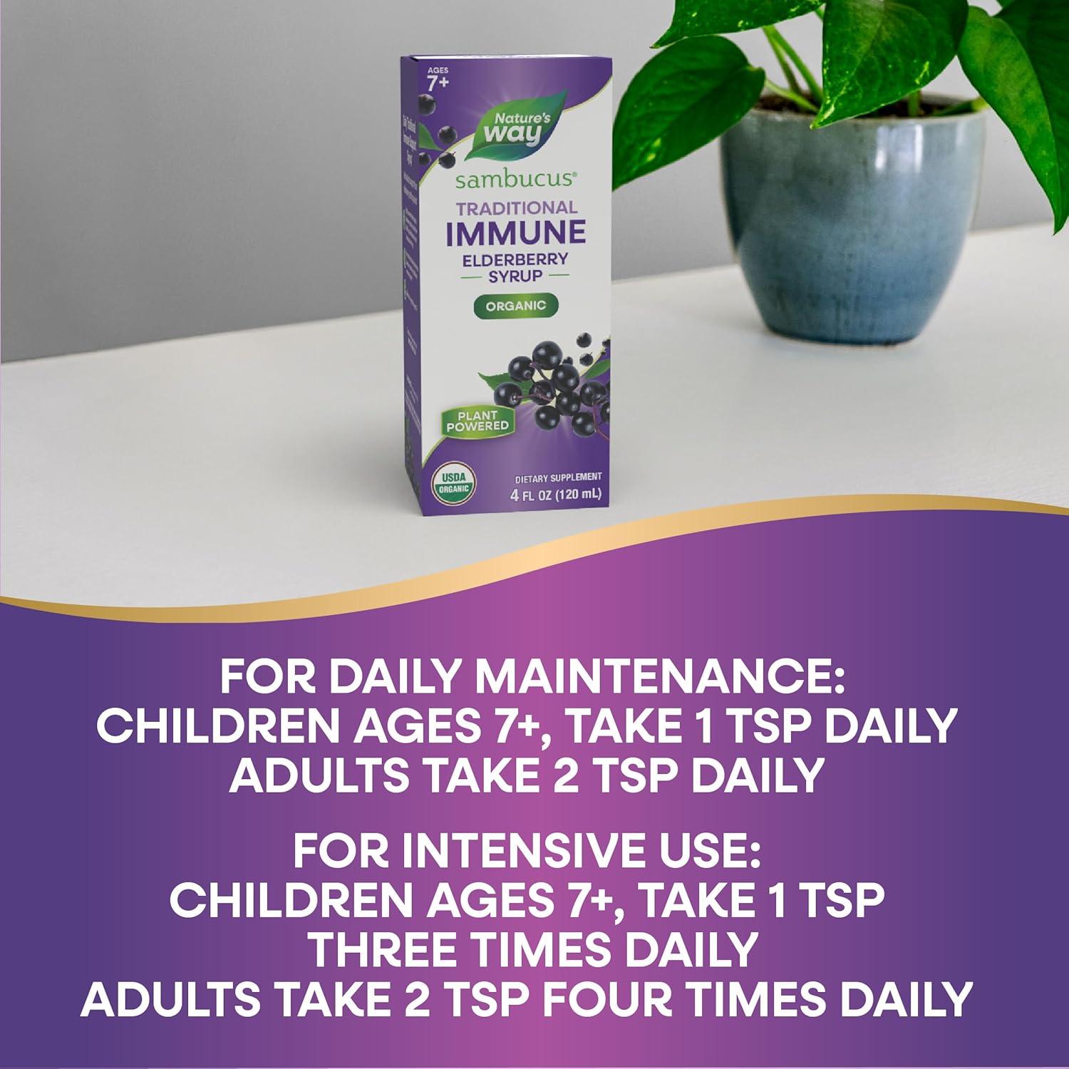 Jarabe de Saúco Orgánico Nature's Way 118 ml - Soporte Inmunológico