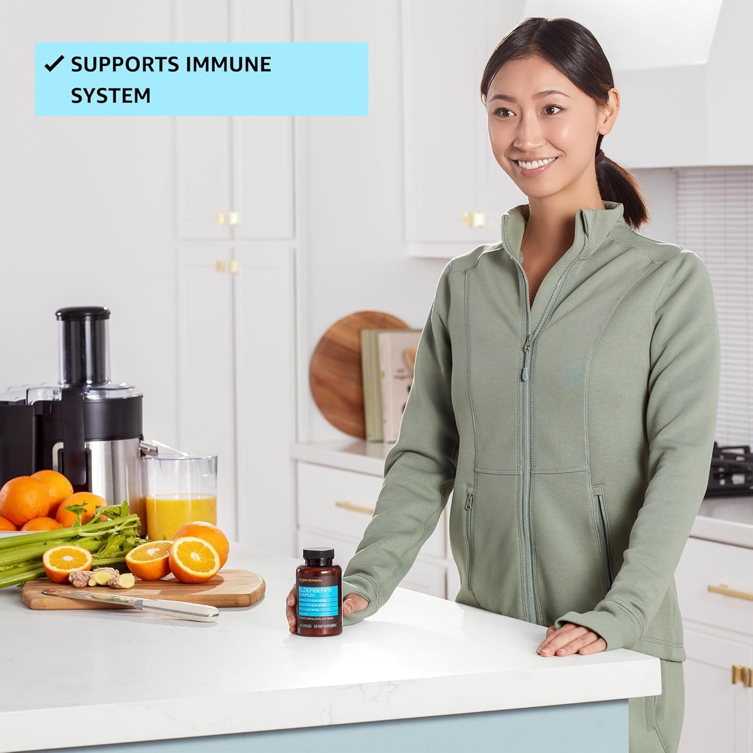 Pastillas de Saúco Amazon Elements 60 Unidades Sabor a Baya