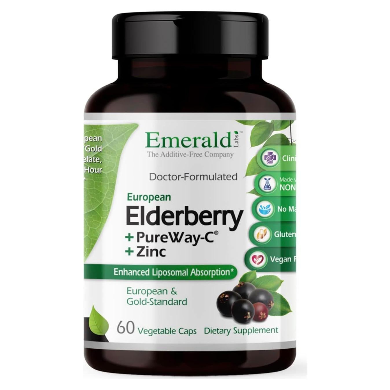 Suplemento Inmunológico Emerald Labs Elderberry Plus 60 Cápsulas
