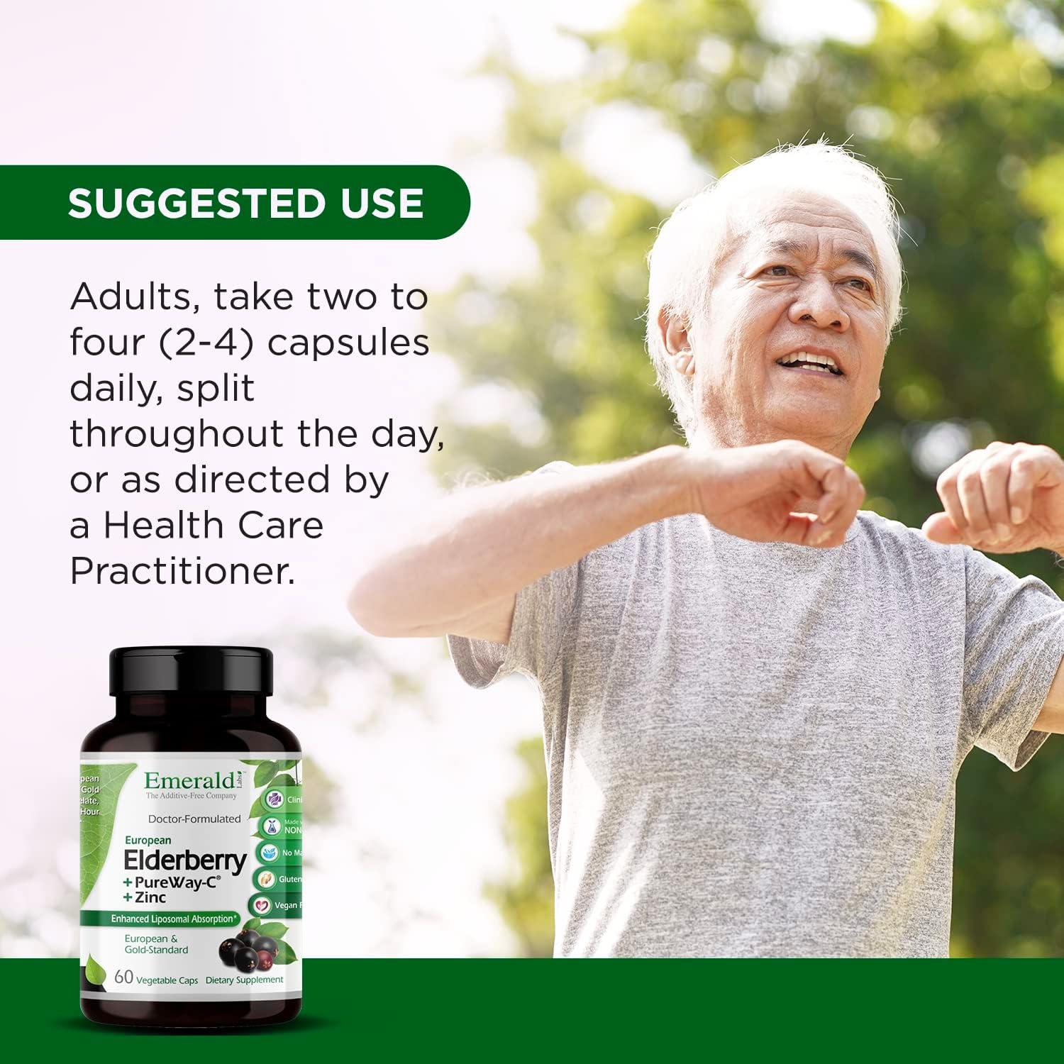 Suplemento Inmunológico Emerald Labs Elderberry Plus 60 Cápsulas