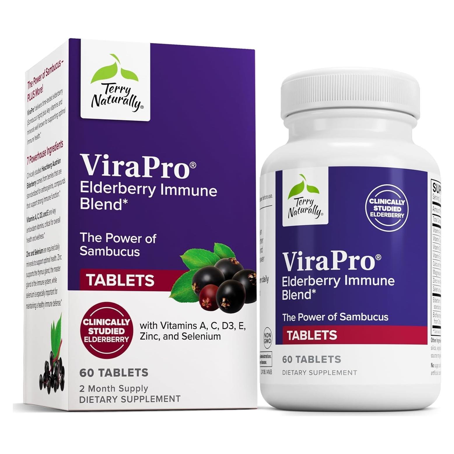 Suplemento Inmunológico Terry Naturally ViraPro - 60 Tabletas con Zinc y Selenio