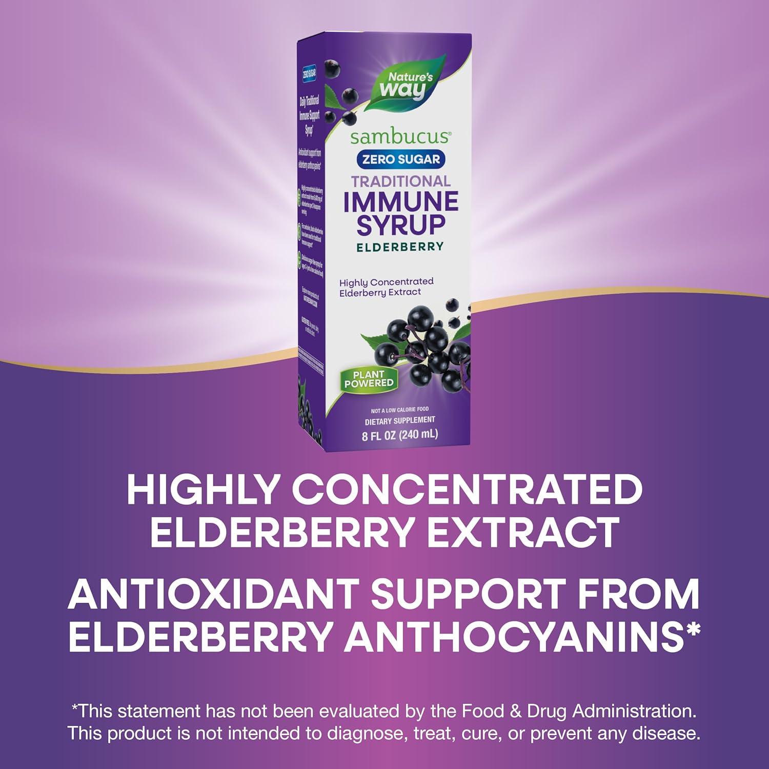 Jarabe Inmunológico Sambucus Nature's Way Sin Azúcar 240 mL