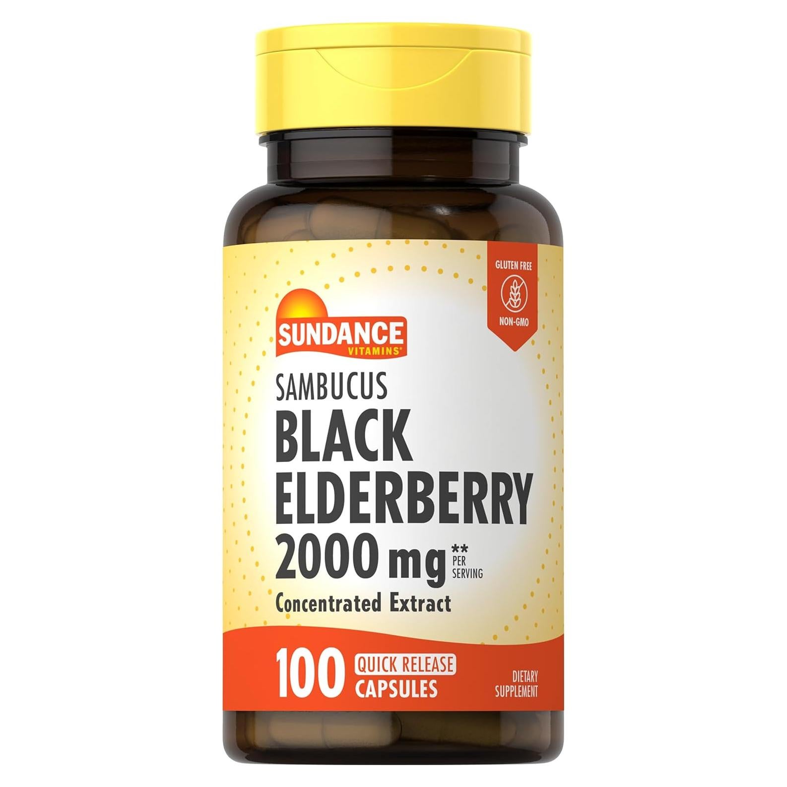 Cápsulas de Saúco Negro Sambucus Sundance 2000mg 100 Unidades