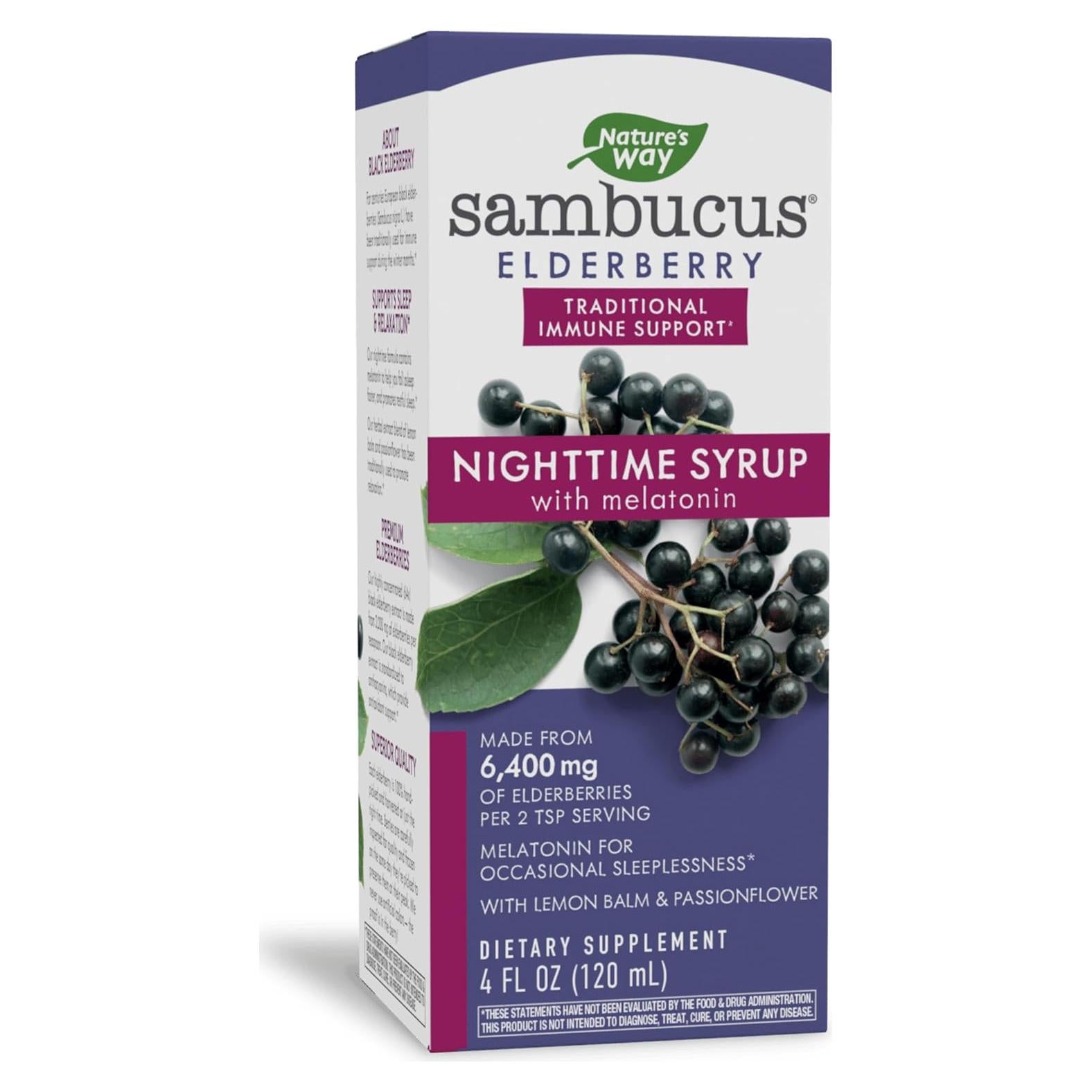 Jarabe Nocturno Nature's Way con Melatonina 118 ml