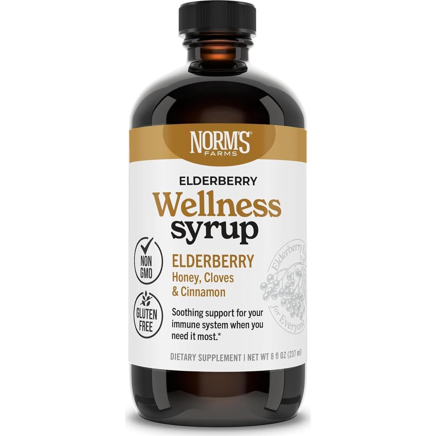Paquete de 2 Extracto de Saúco y Jarabe de Bienestar Norm's Farms 8 Oz