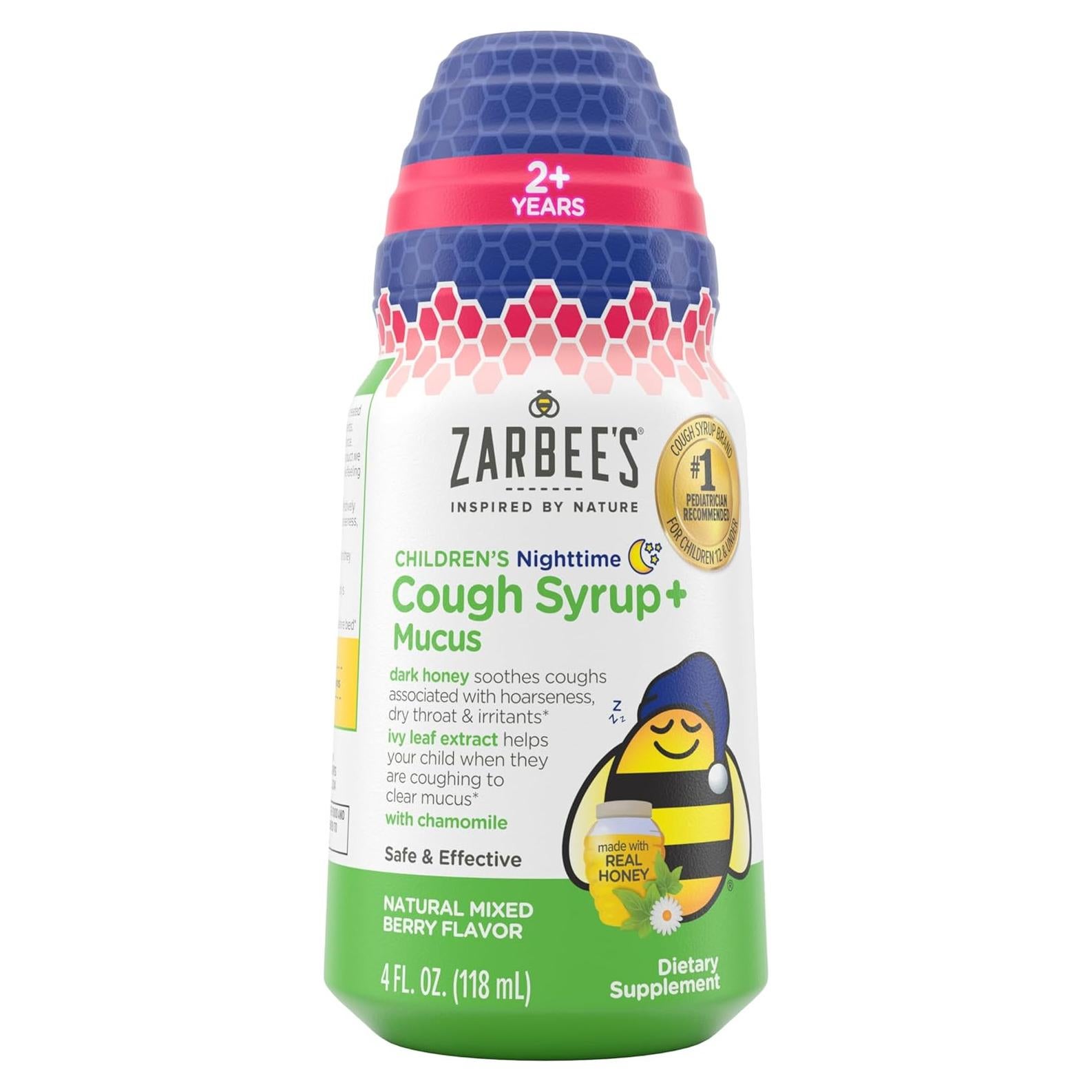 Jarabe para la tos nocturno Zarbee para niños 120ml - Miel y bayas