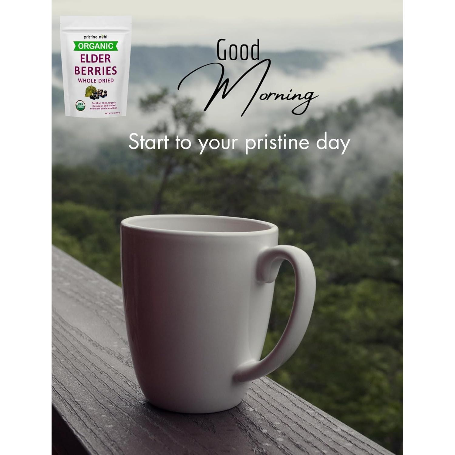 Baya de Saúco Orgánica Secas Pristine Nutri 907 g - Antioxidantes