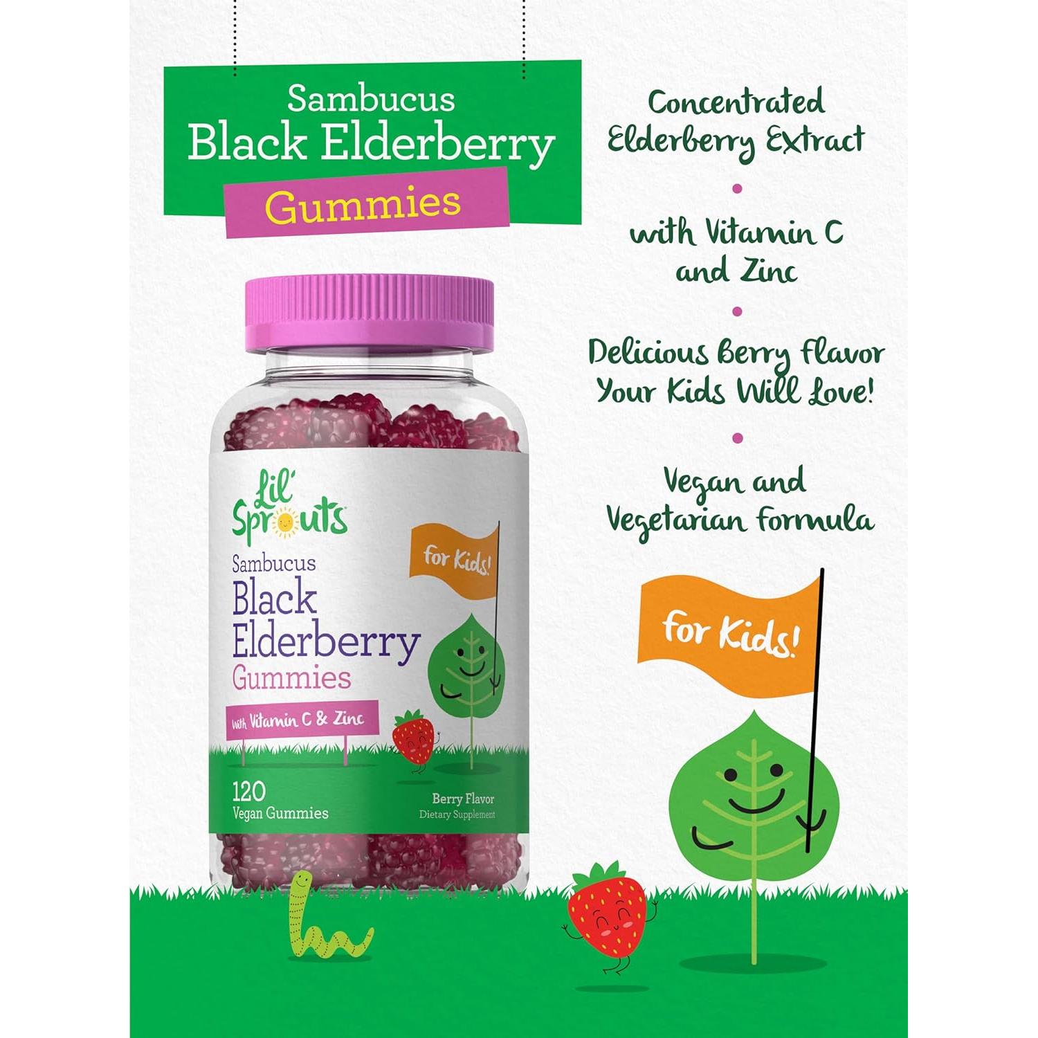 Gomitas de Saúco Negro Carlyle para Niños 120 Unidades