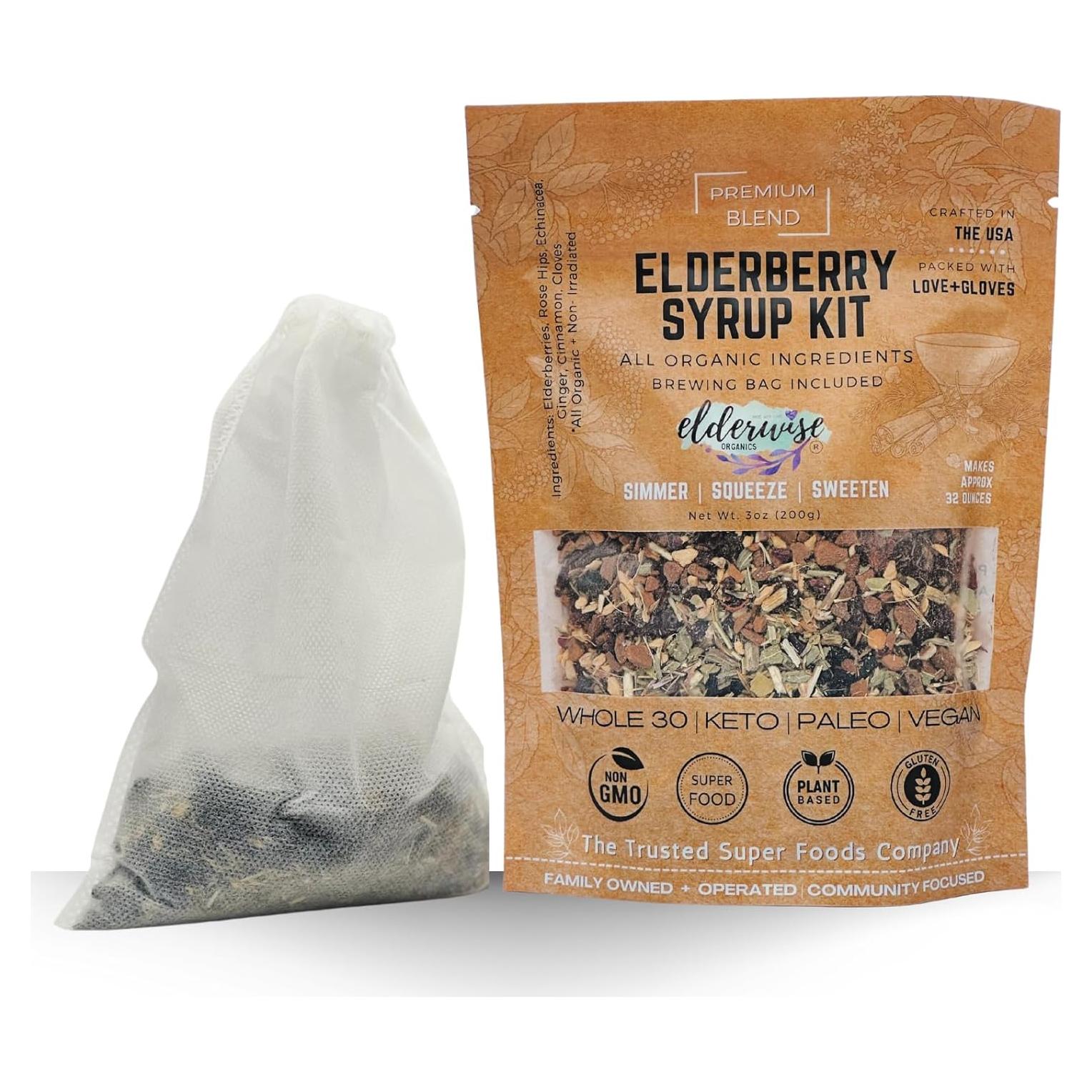 Kit de Jarabe de Sáuco Orgánico Elderwise - 0.95 L DIY