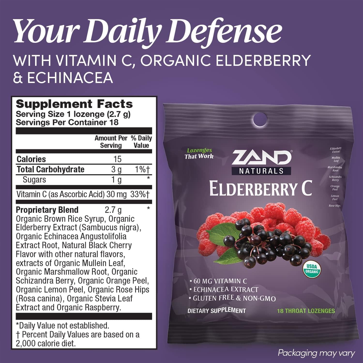 Caramelos Zand Inmunidad con Vitamina C y Equinácea 12 Bolsas