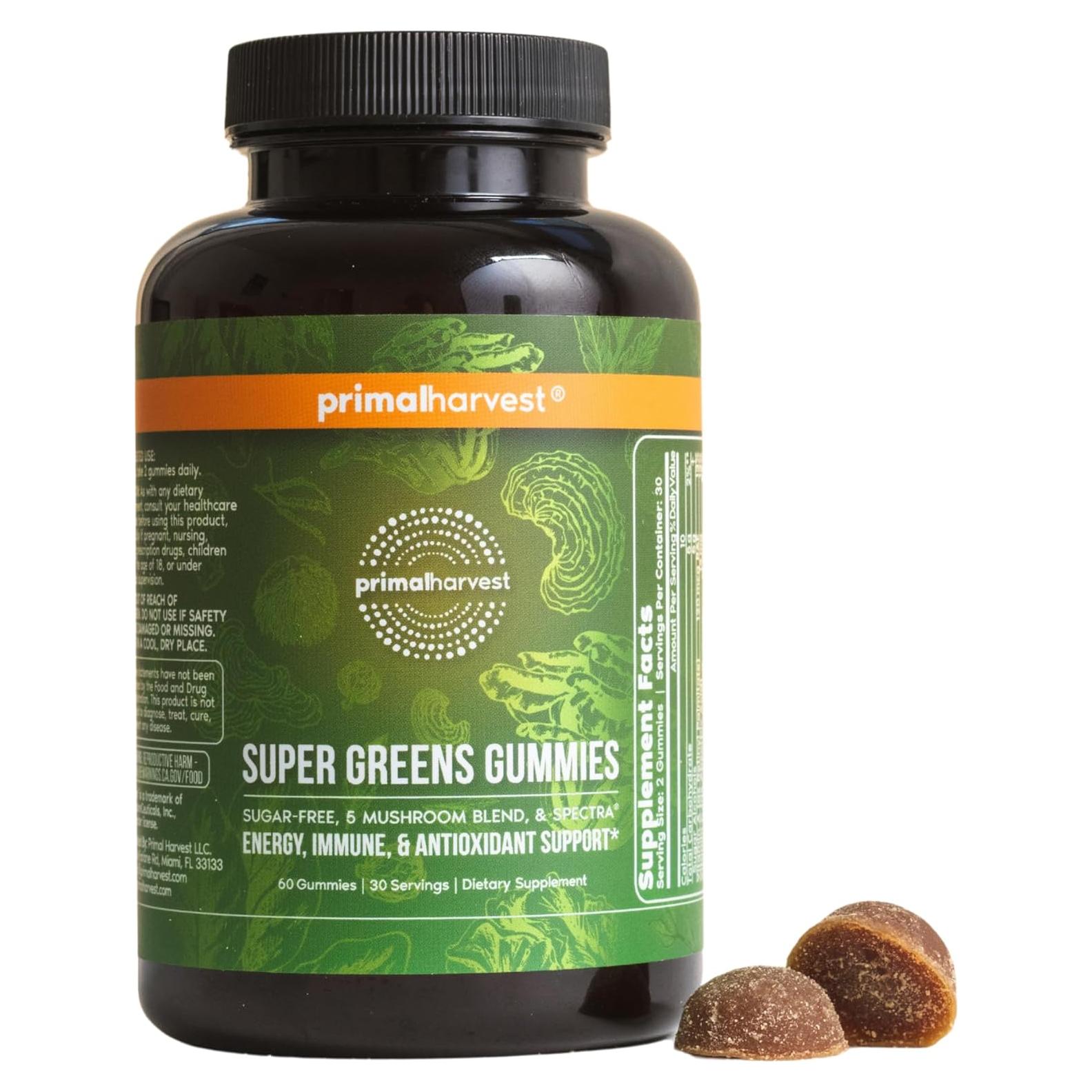 Gomitas Super Verdes Primal Harvest 60 Unidades Sabor Frutilla