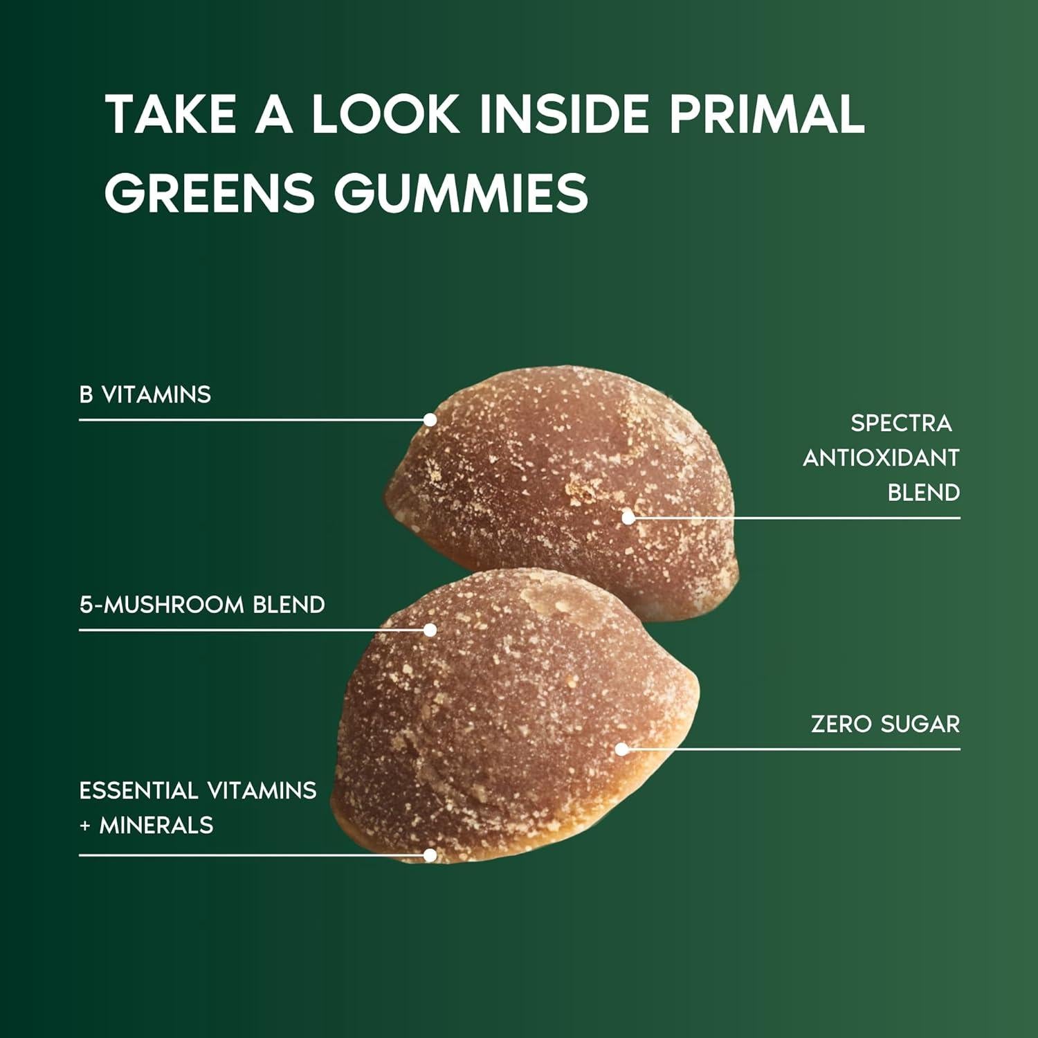 Gomitas Super Verdes Primal Harvest 60 Unidades Sabor Frutilla