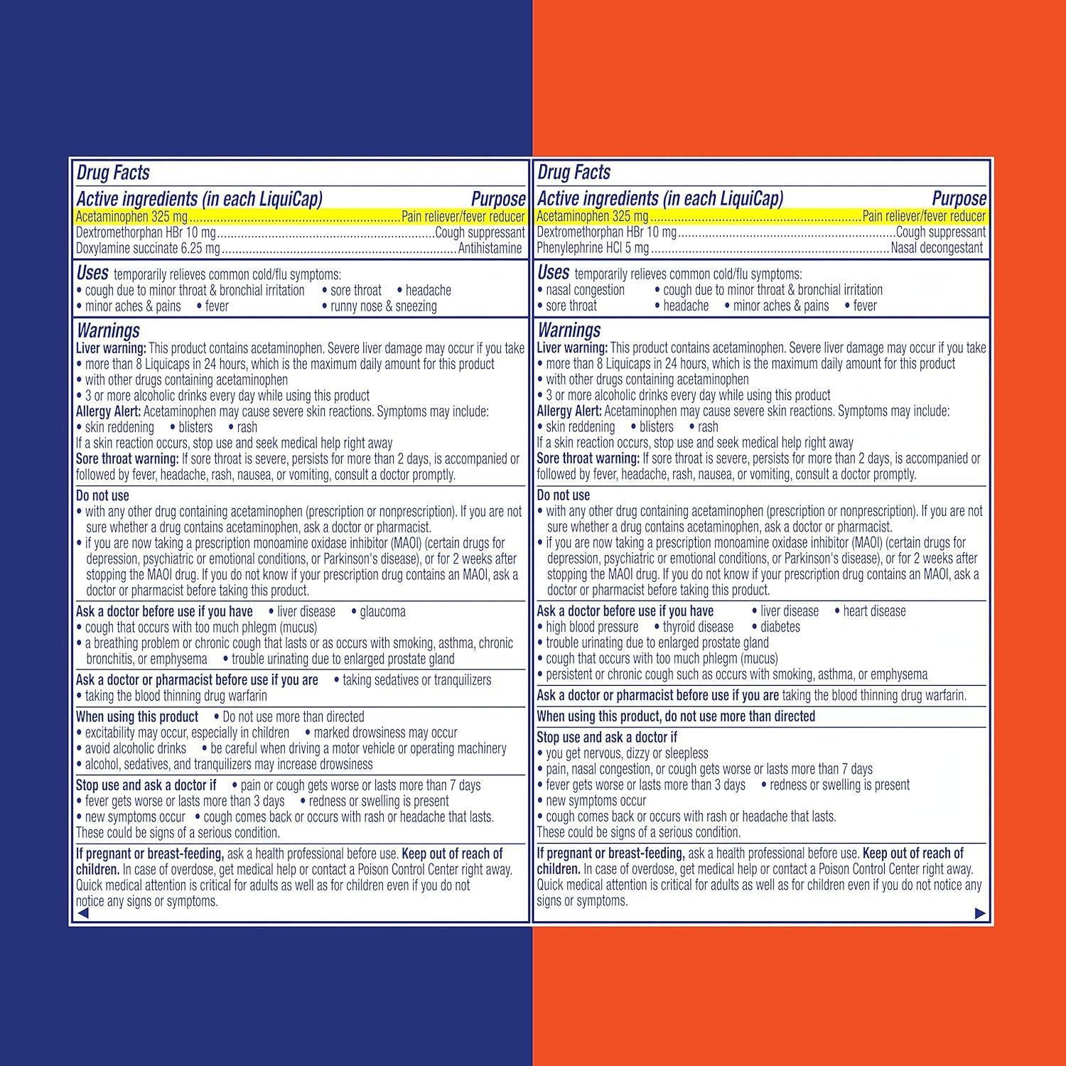 Vicks DayQuil y NyQuil Ultra Concentrado 96 Liquicaps