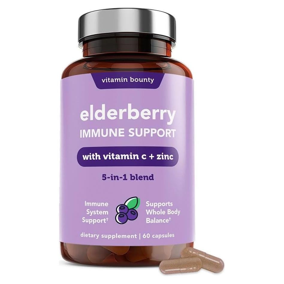 Cápsulas de Saúco Vitamin Bounty 60 Unidades - Inmunidad C y Zinc