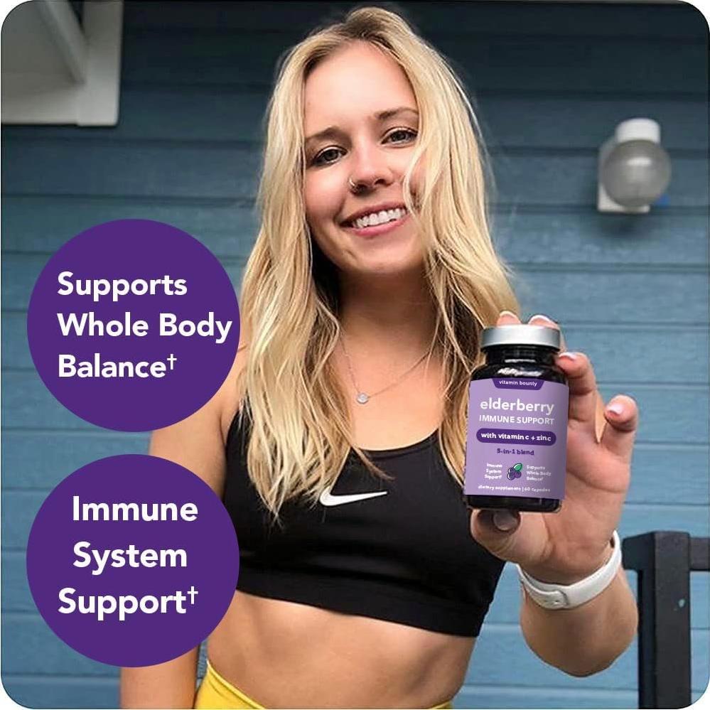 Cápsulas de Saúco Vitamin Bounty 60 Unidades - Inmunidad C y Zinc