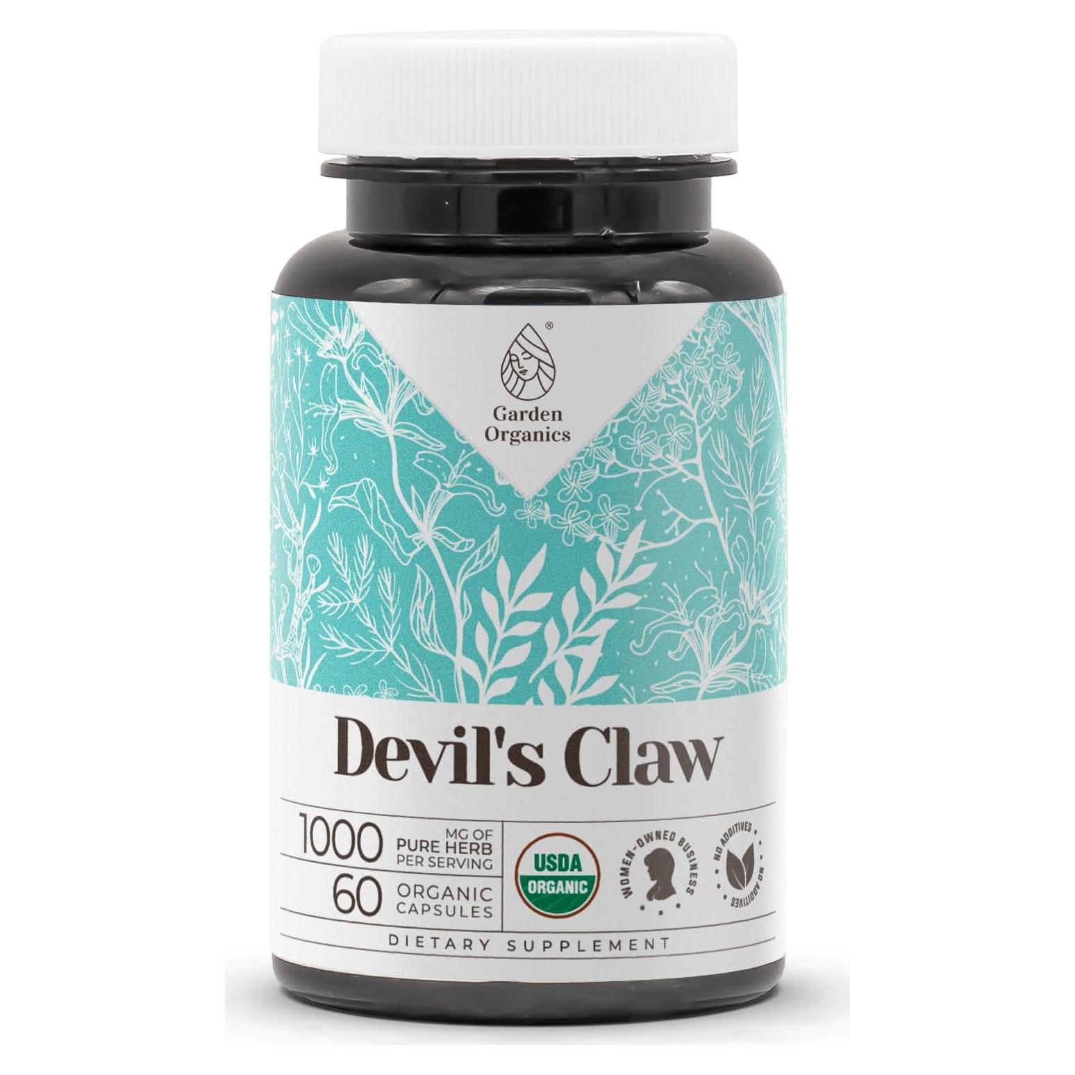Garra del Diablo Orgánica Garden Organics 60 Cápsulas Veganas