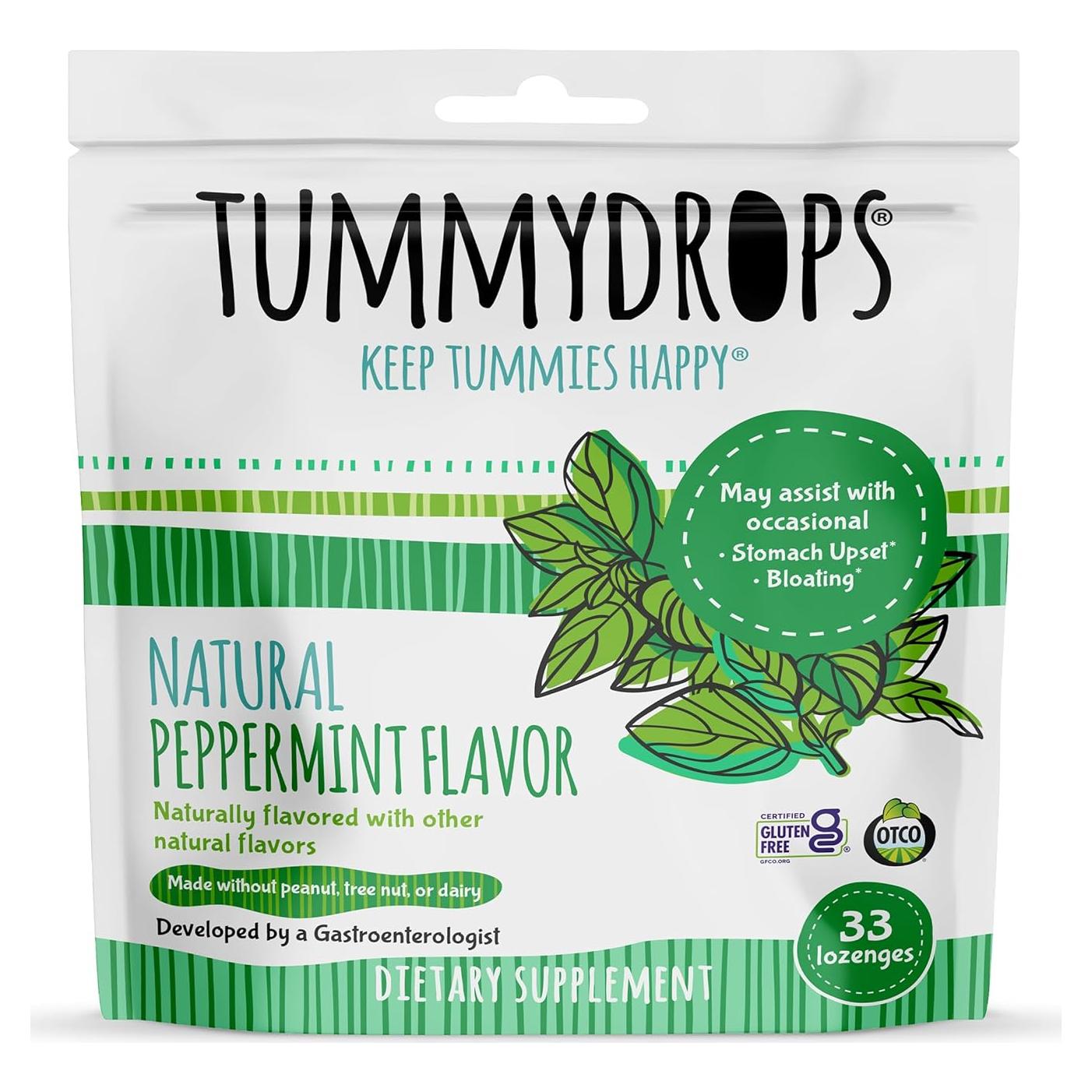 Caramelos de Menta Natural Tummydrops 33 Unidades Vegano