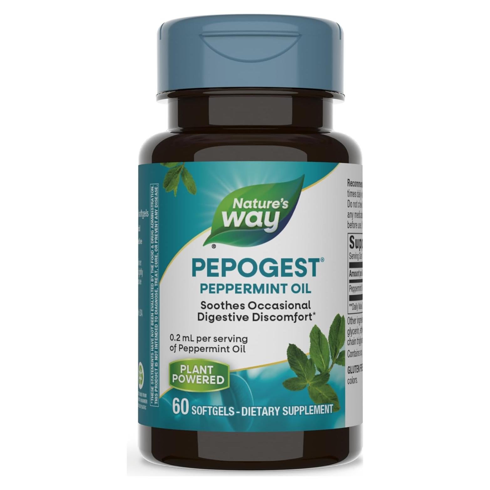 Aceite de Menta Pepogest Nature's Way 60 Gelatinas Blandas