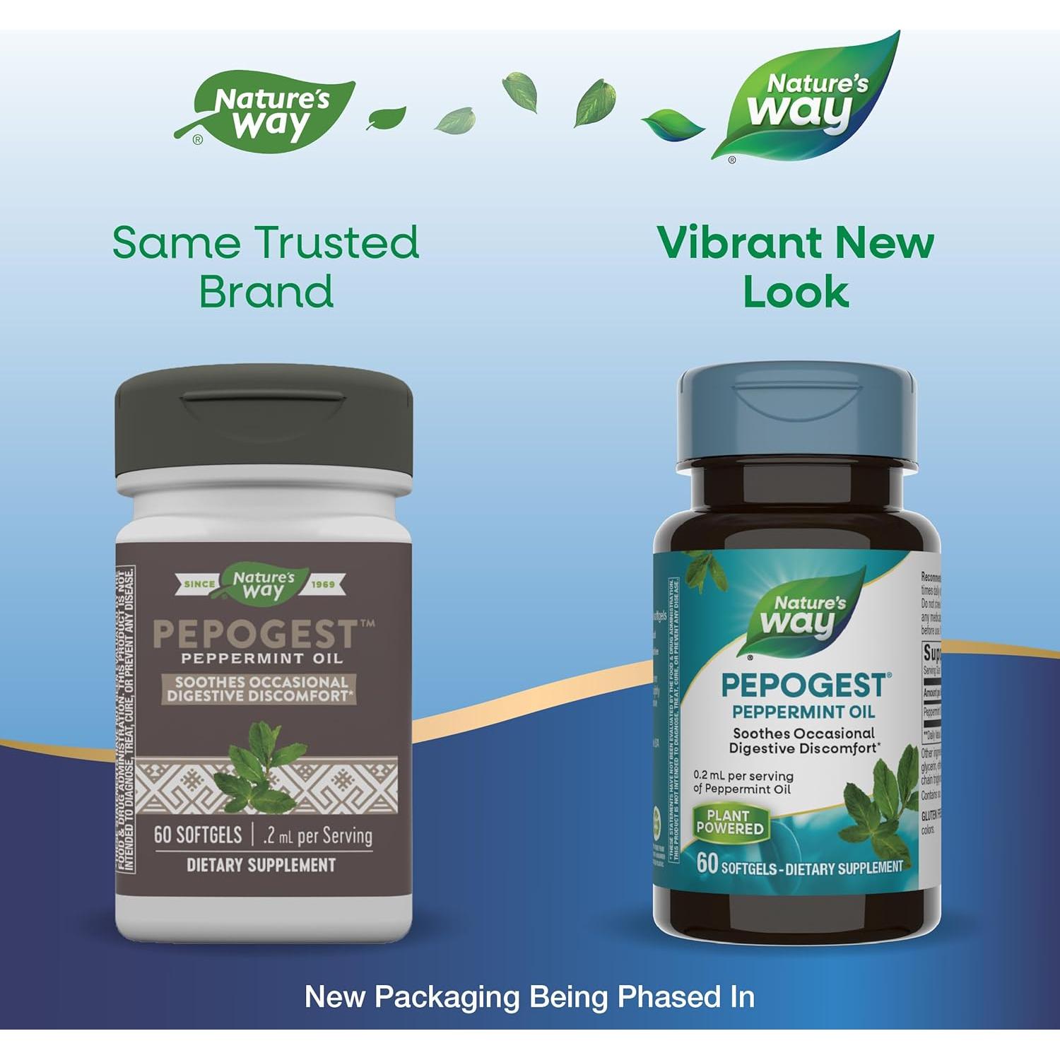 Aceite de Menta Pepogest Nature's Way 60 Gelatinas Blandas