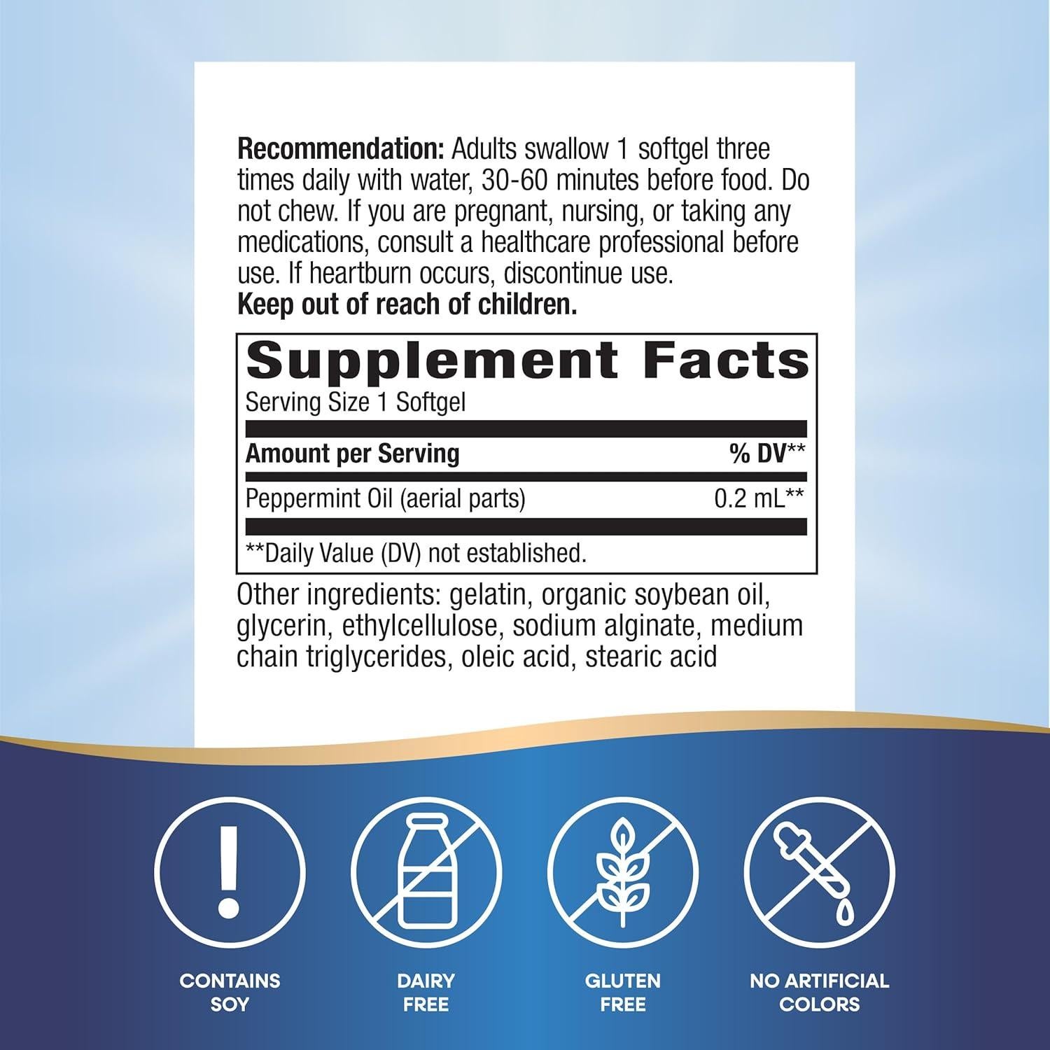 Aceite de Menta Pepogest Nature's Way 60 Gelatinas Blandas