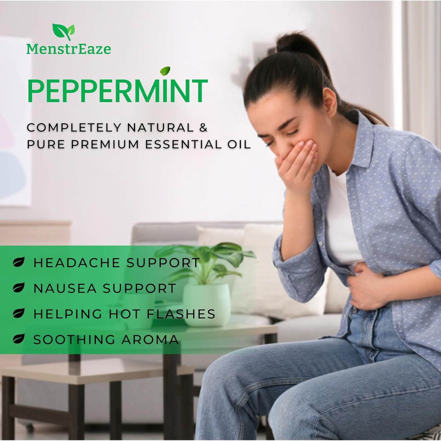Aceite Esencial de Menta MenstrEaze 10ml - Alivio Migrañas y Náuseas