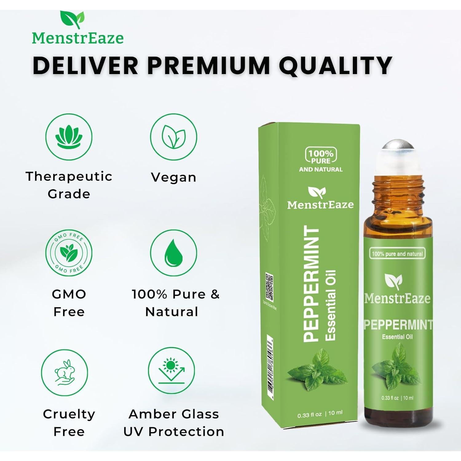 Aceite Esencial de Menta MenstrEaze 10ml - Alivio Migrañas y Náuseas