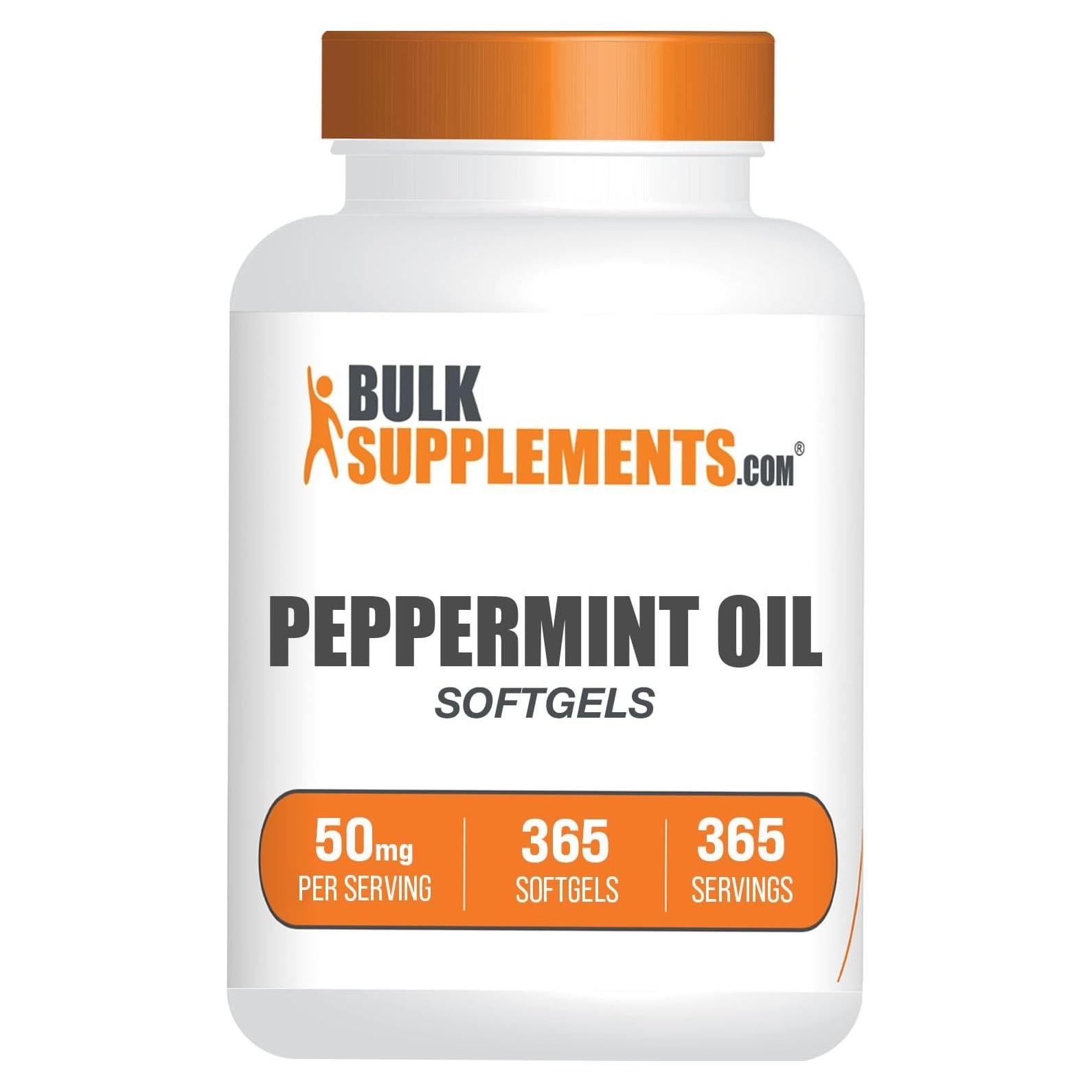 Gelatinas de Aceite de Menta BulkSupplements 50mg - 365 Cápsulas