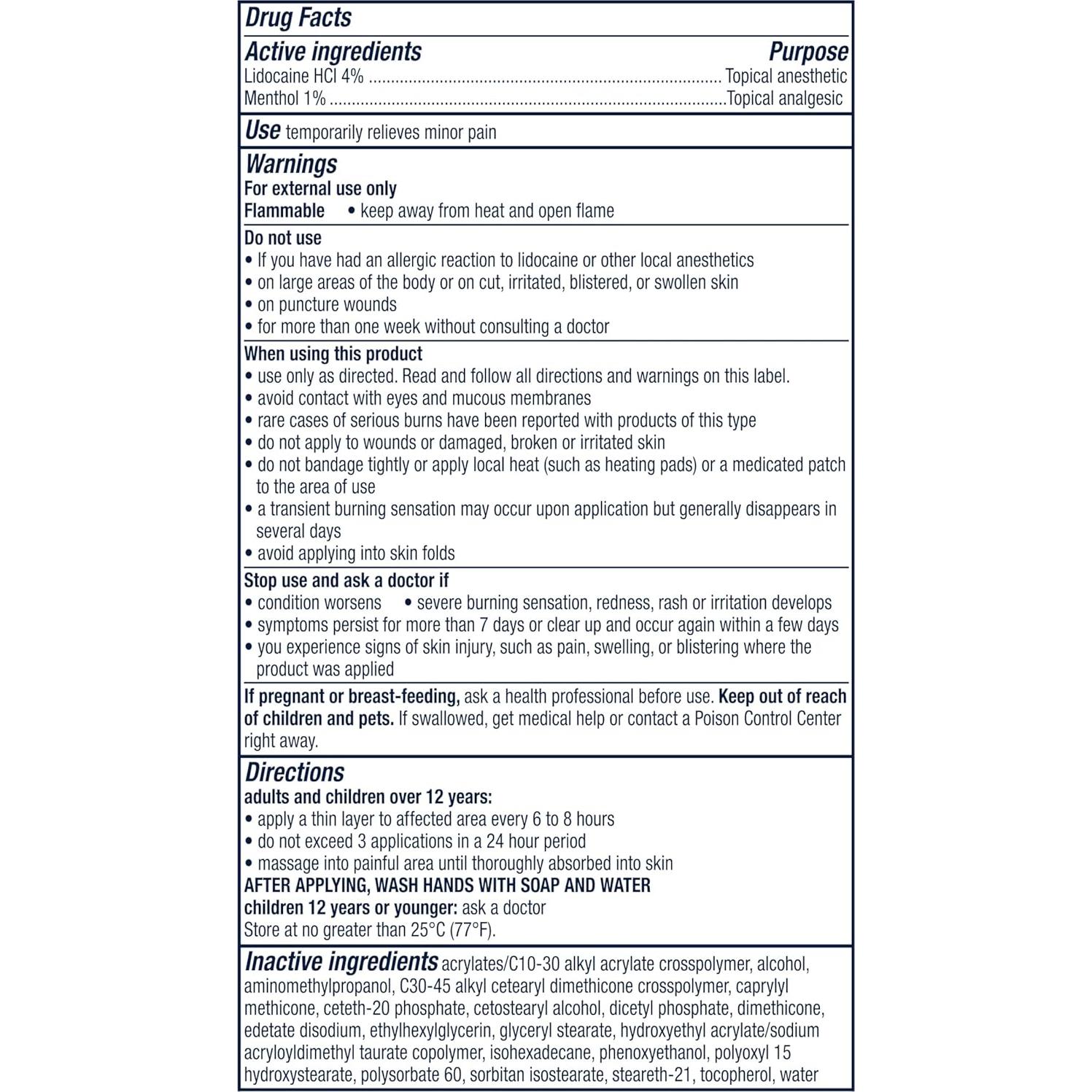 Crema Alivio del Dolor Nervive 85g - Máxima Fuerza Lidocaína y Mentol