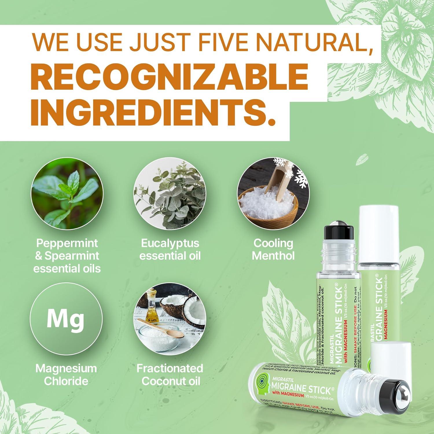 Palito para Migraña con Magnesio y Aceite Esencial 10 ml