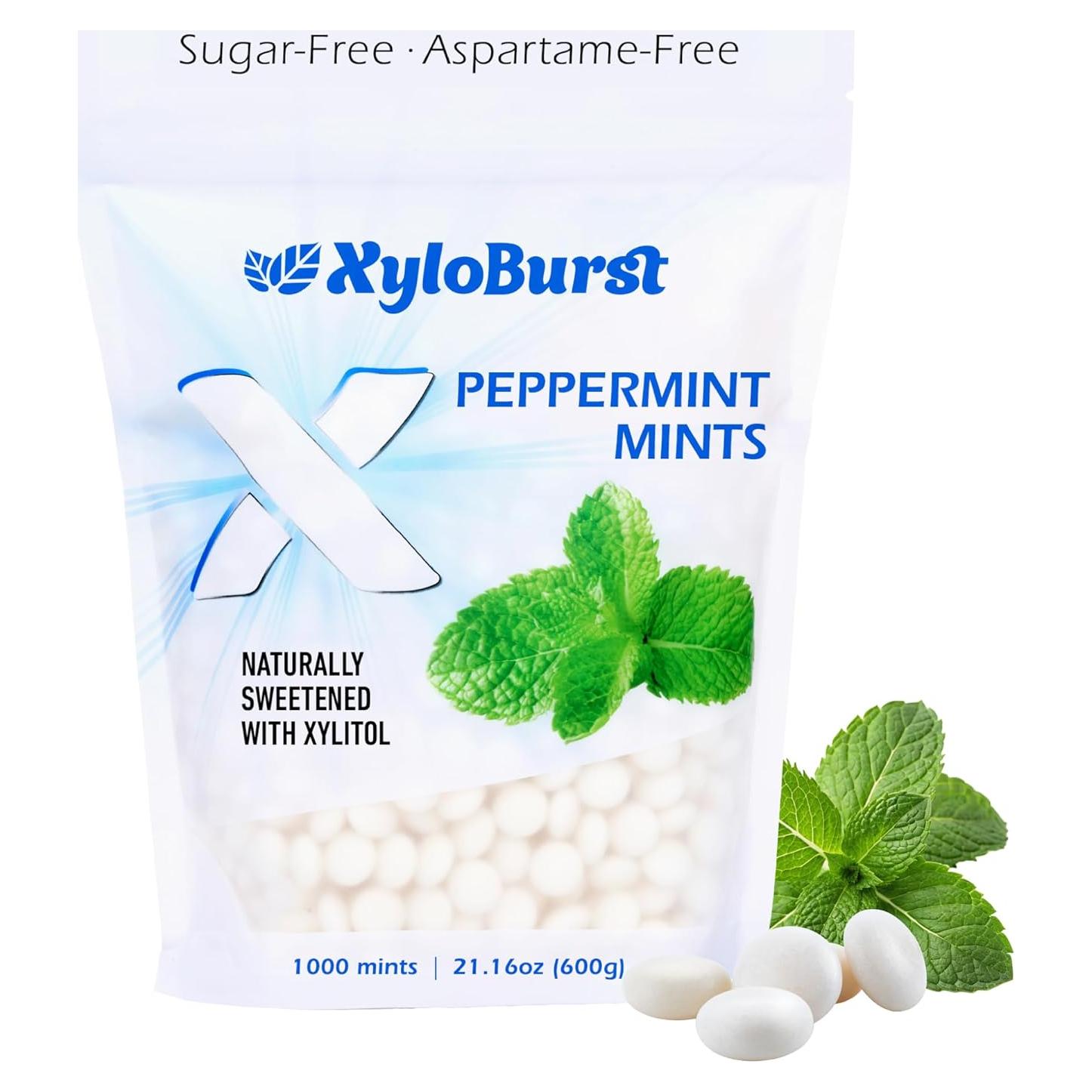 Mentas XyloBurst de Xilitol Sin Azúcar - 1000 Unidades Veganas