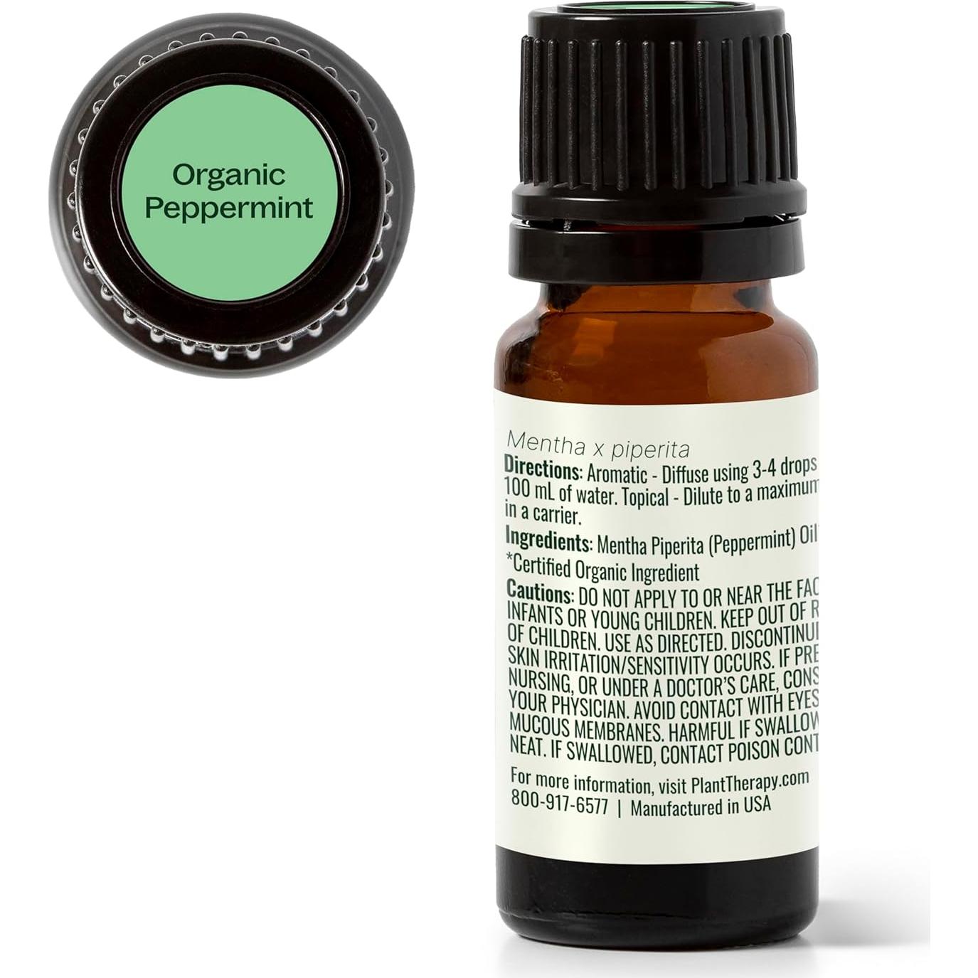 Aceite Esencial de Menta Orgánica Plant Therapy 10 mL Puro