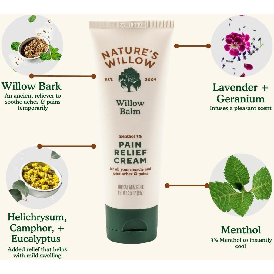 Bálsamo Natural para Alivio del Dolor Nature's Willow 103.5 ml