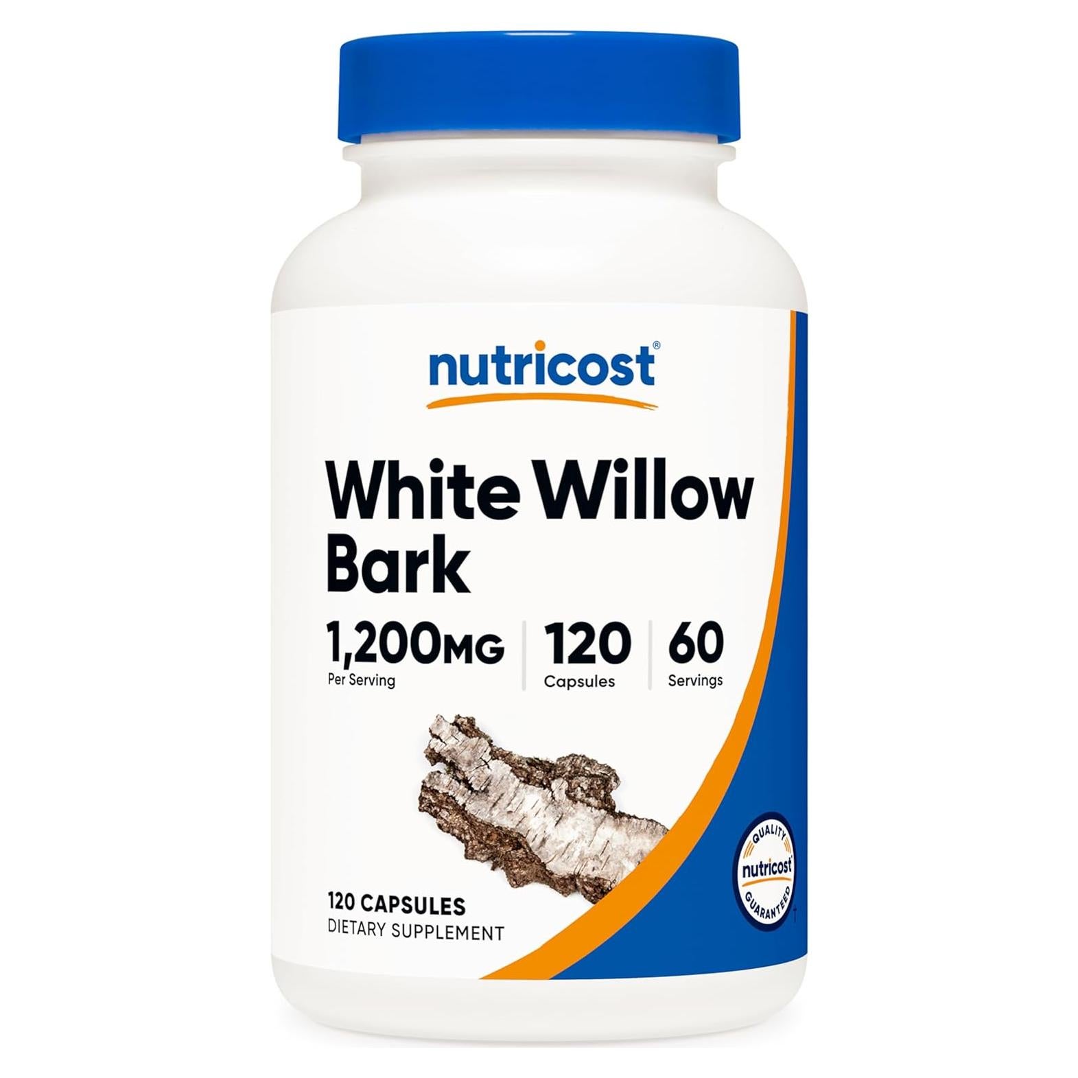 Cápsulas de Corteza de Sauce Blanco Nutricost 1200 mg 120 Unidades