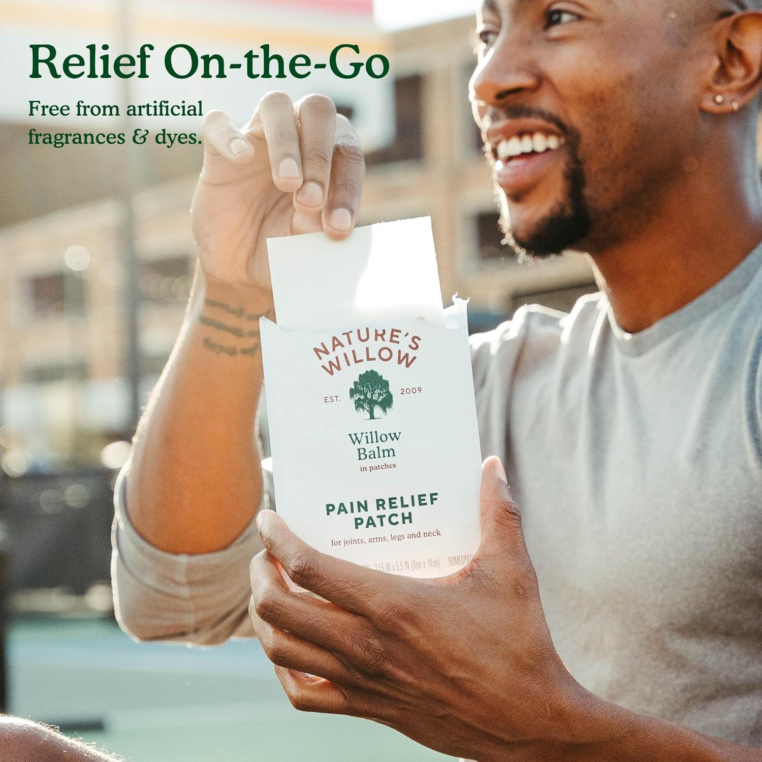 Parches Naturales XL Nature's Willow para Alivio Muscular y Articular - 18 Parches