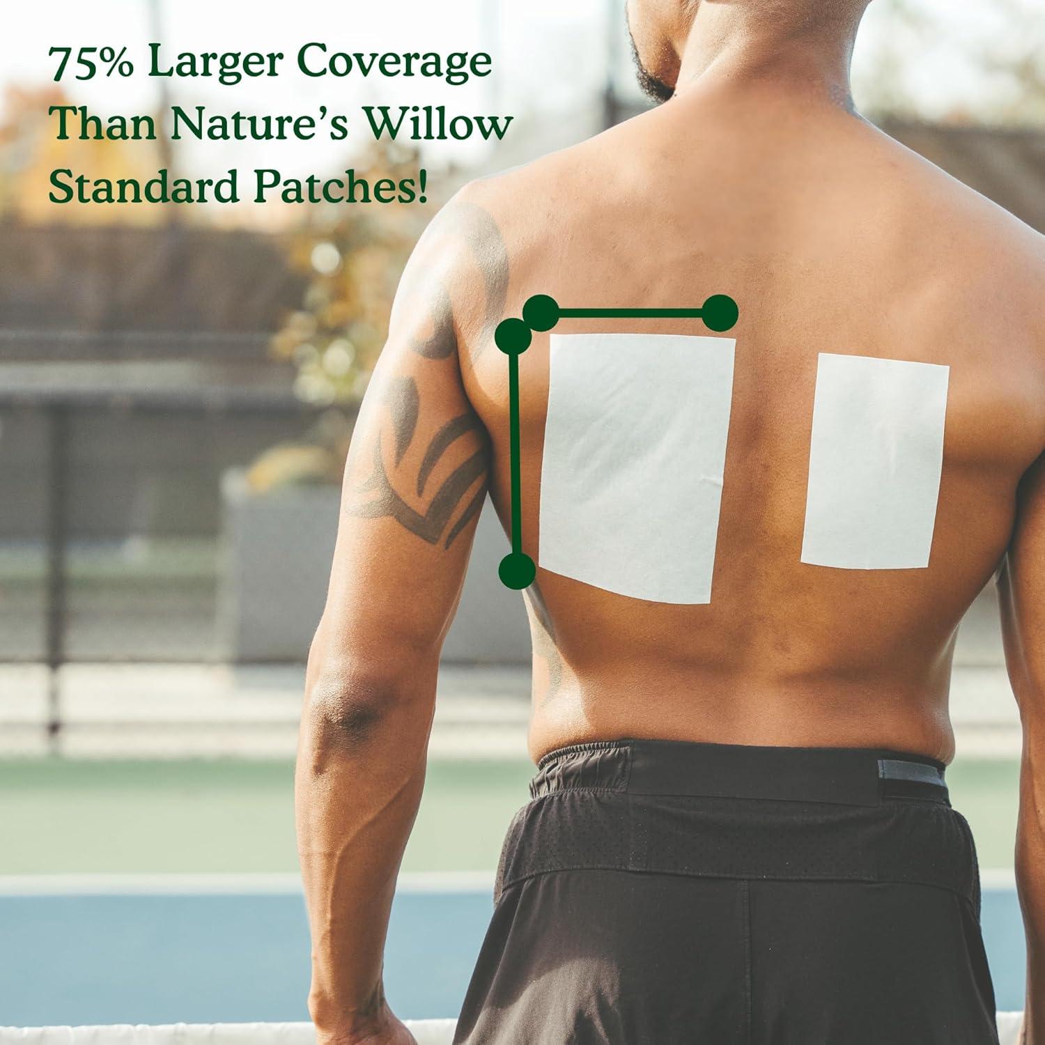 Parches Naturales XL Nature's Willow para Alivio Muscular y Articular - 18 Parches