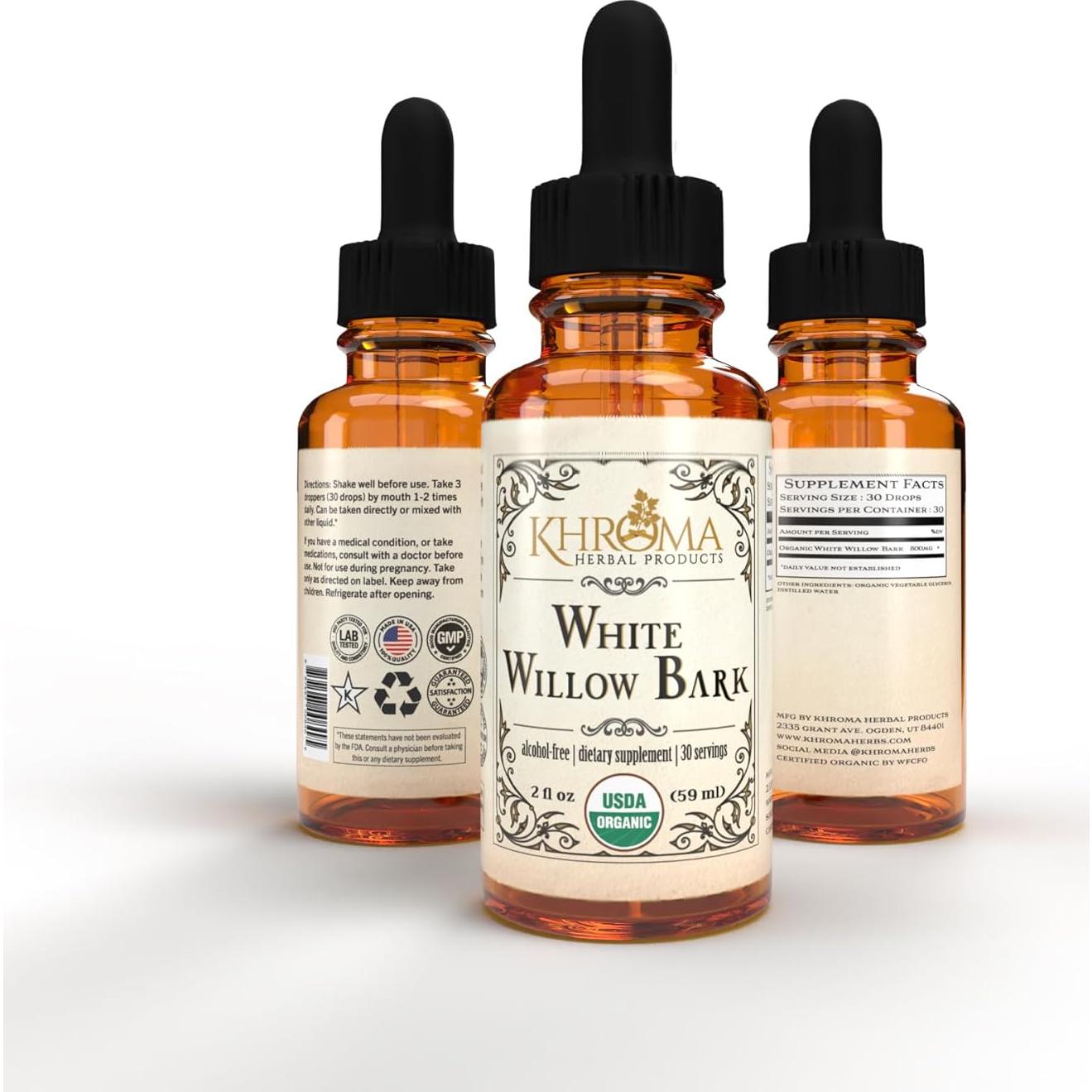 Corteza de Sauce Blanco Orgánica Khroma 30 Porciones 800 mg