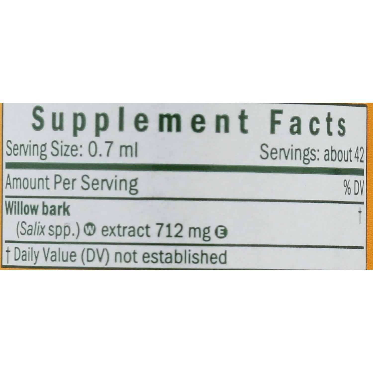 Extracto Líquido de Corteza de Sauce Herb Pharm 29.57 ml