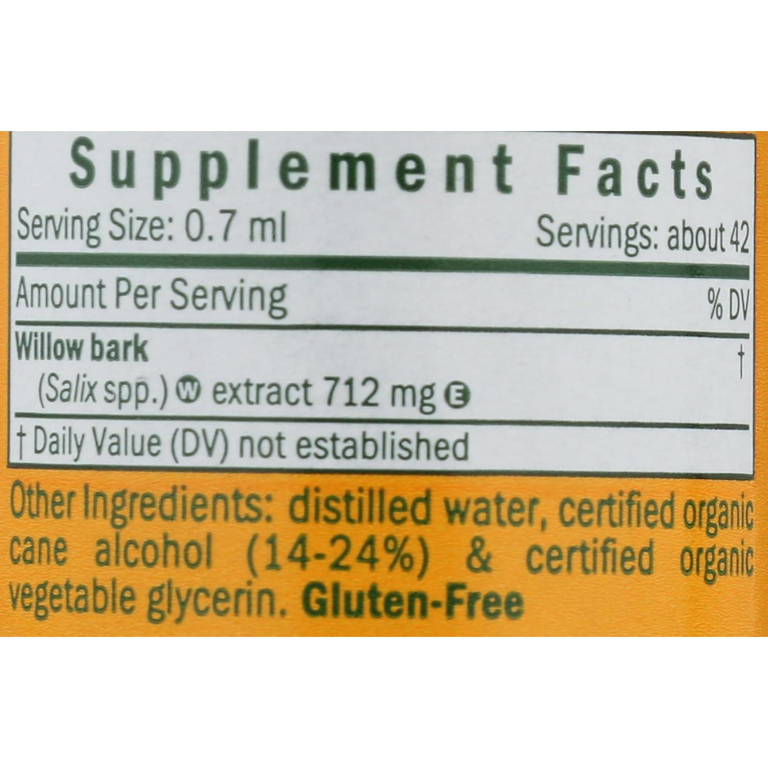 Extracto Líquido de Corteza de Sauce Herb Pharm 29.57 ml