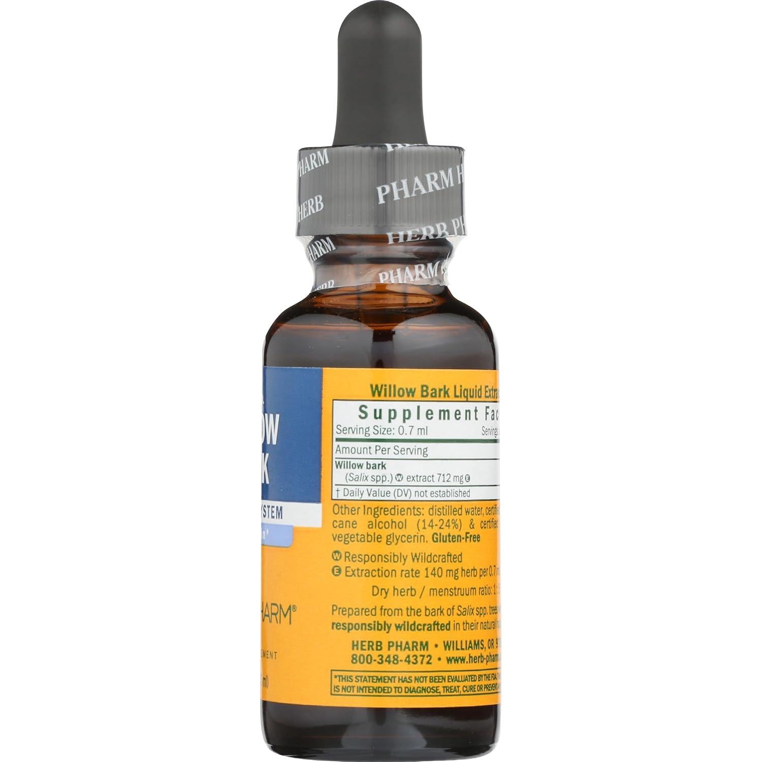 Extracto Líquido de Corteza de Sauce Herb Pharm 29.57 ml