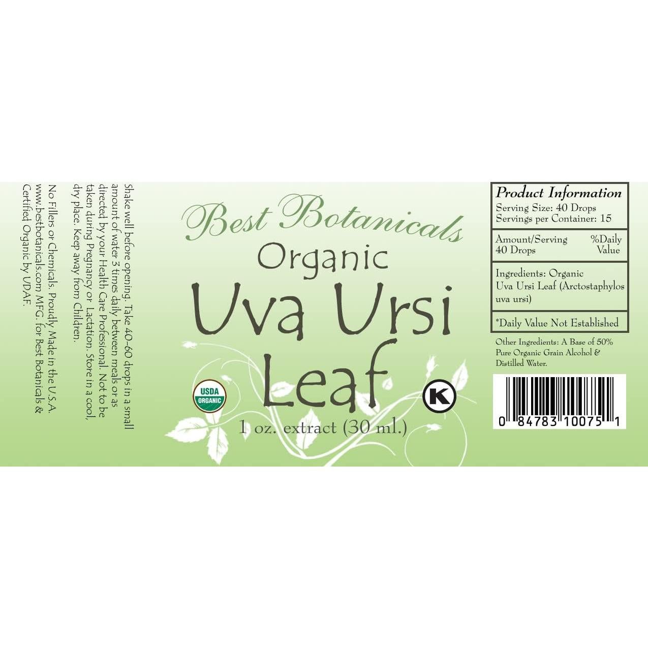 Extracto de Hoja de Uva Ursi Orgánico 30 ml - Mejores Botánicos