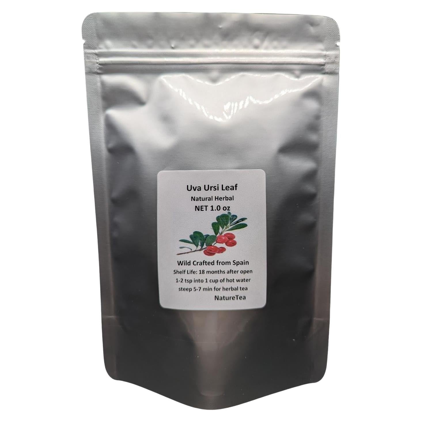 Hojas de Uva Ursi Nature Tea 28.35 g - 100% Naturales