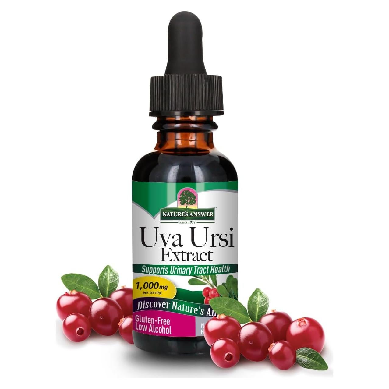 Gotas de Uva Ursi Nature's Answer 1000mg 30ml Vegano