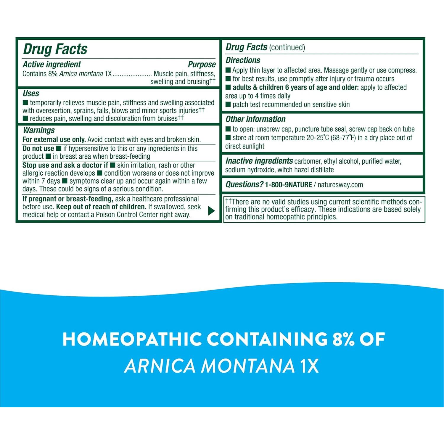 Gel de Arnica Arniflora Boericke & Tafel 77.96 g Alivio Dolor