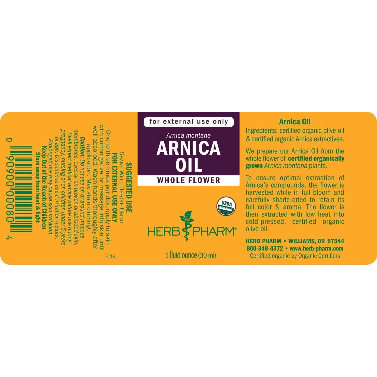 Aceite Orgánico de Árnica Herb Pharm 30 ml - Uso Externo
