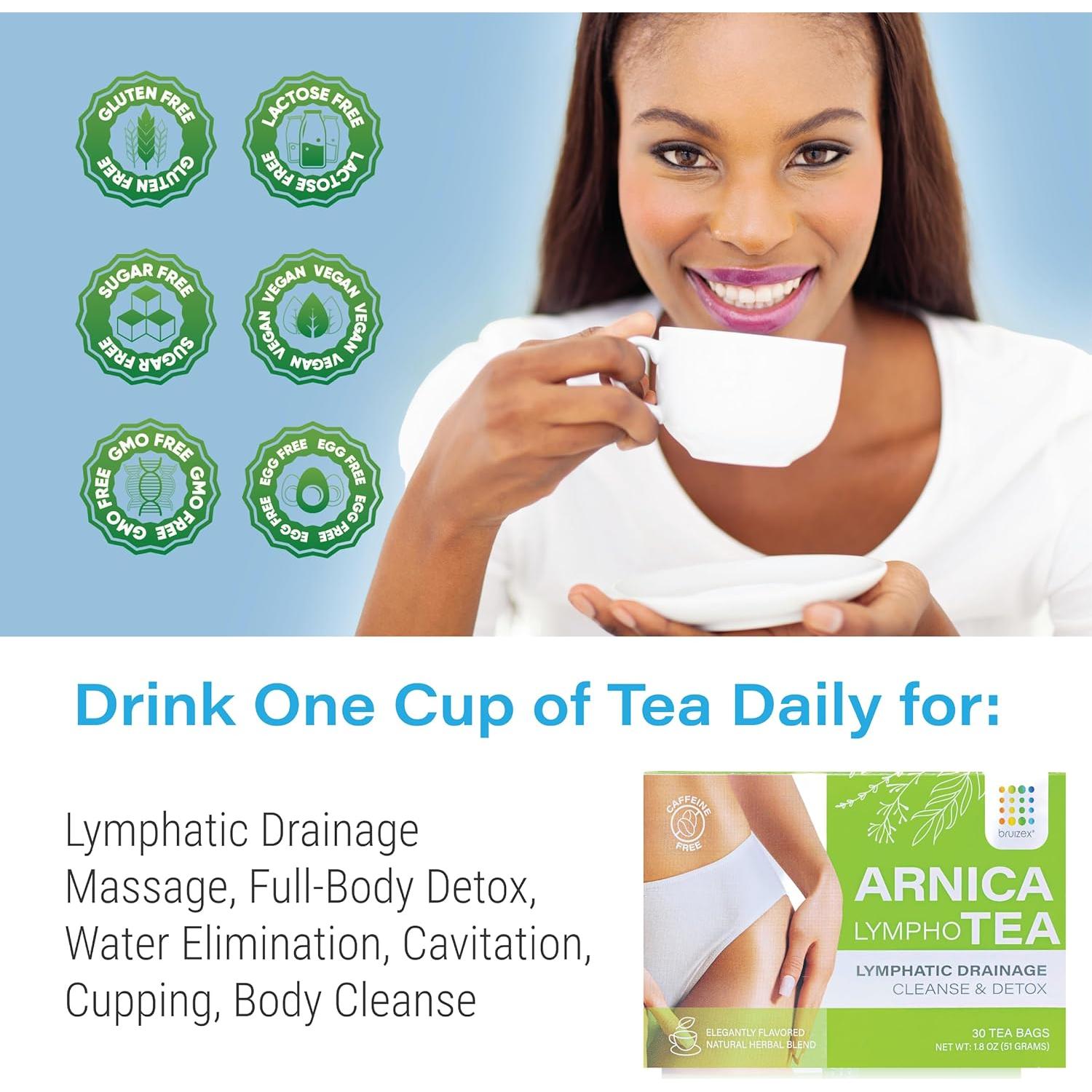 Té de Arnica Bruizex 30 Bolsas - Drenaje Linfático y Recuperación