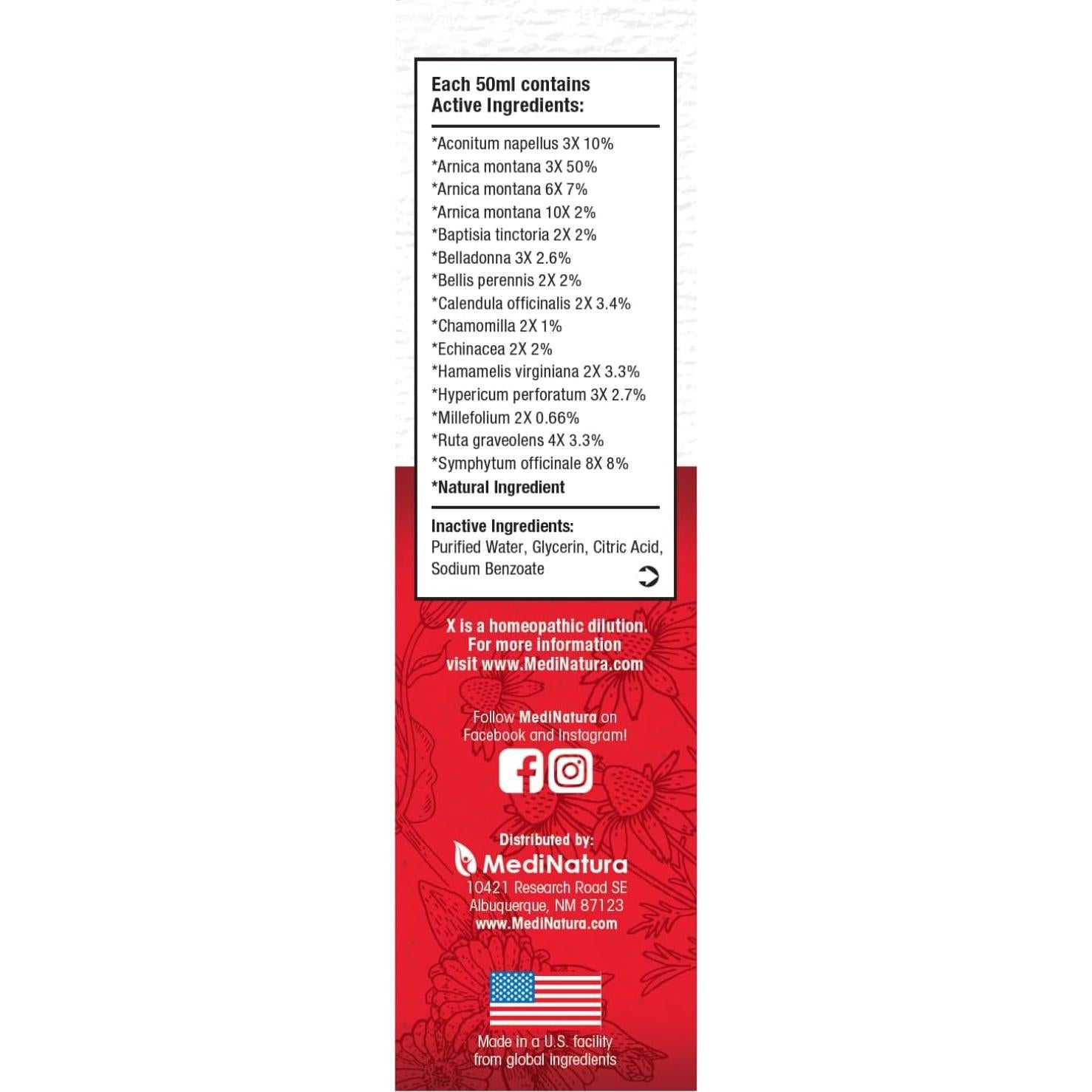 Gotas Alivio Dolor Mascotas MediNatura Arnica 47.86 ml