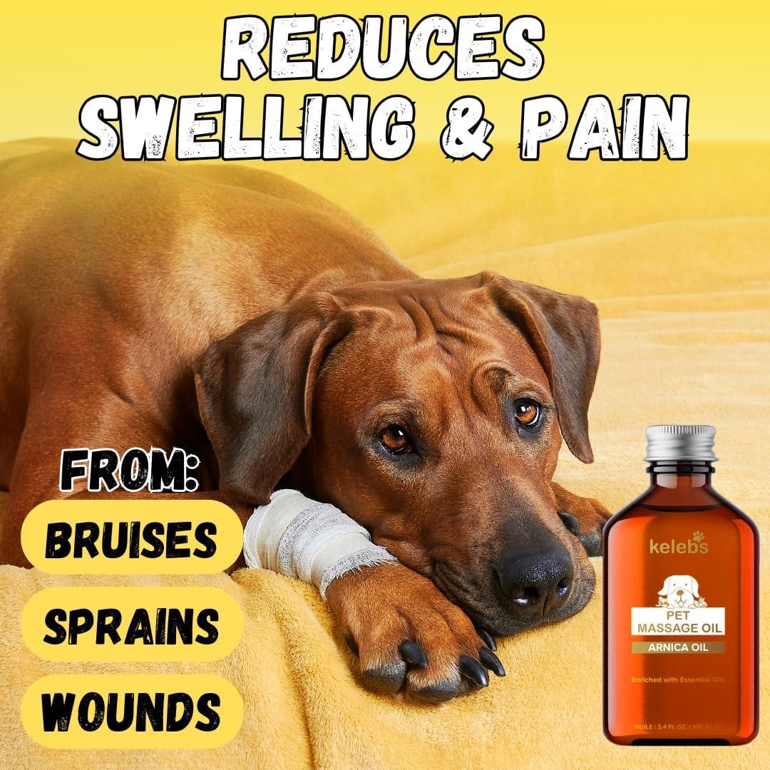 Aceite de Masaje para Perros Kelebs 240g - Alivio Articular con Árnica