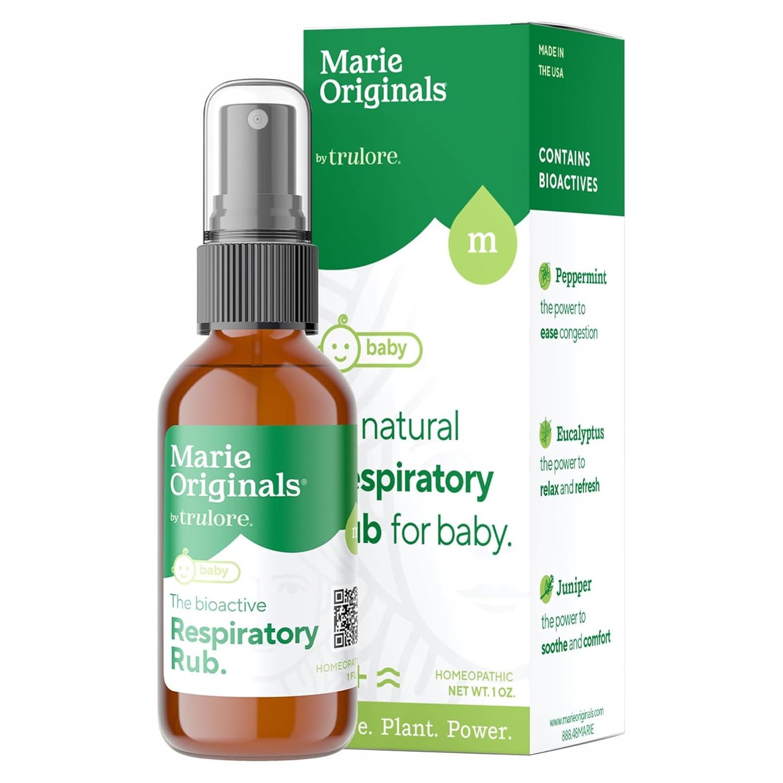 Bálsamo Respiratorio para Bebés Marie's Original 90g Eucalipto Menta