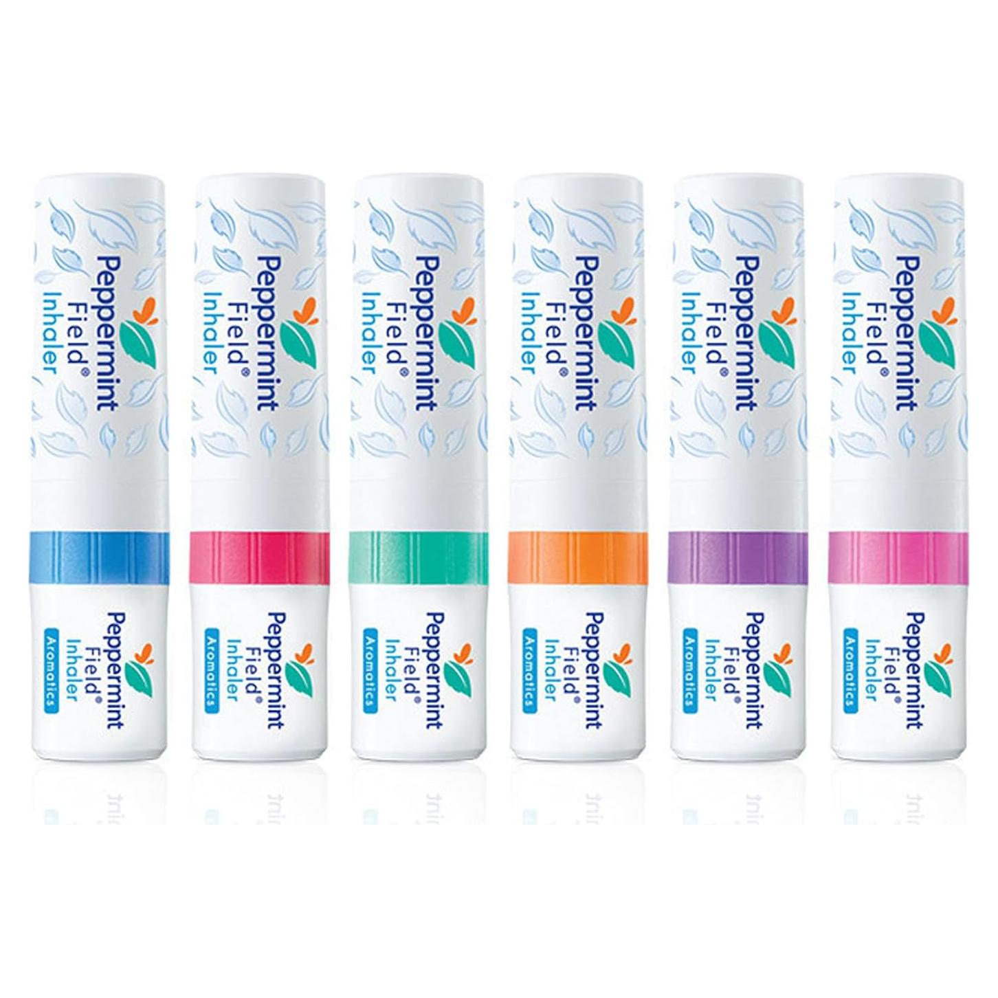 Inhalador Nasal Peppermint Field - 6 Tubos de 2 ml Alivio Congestión